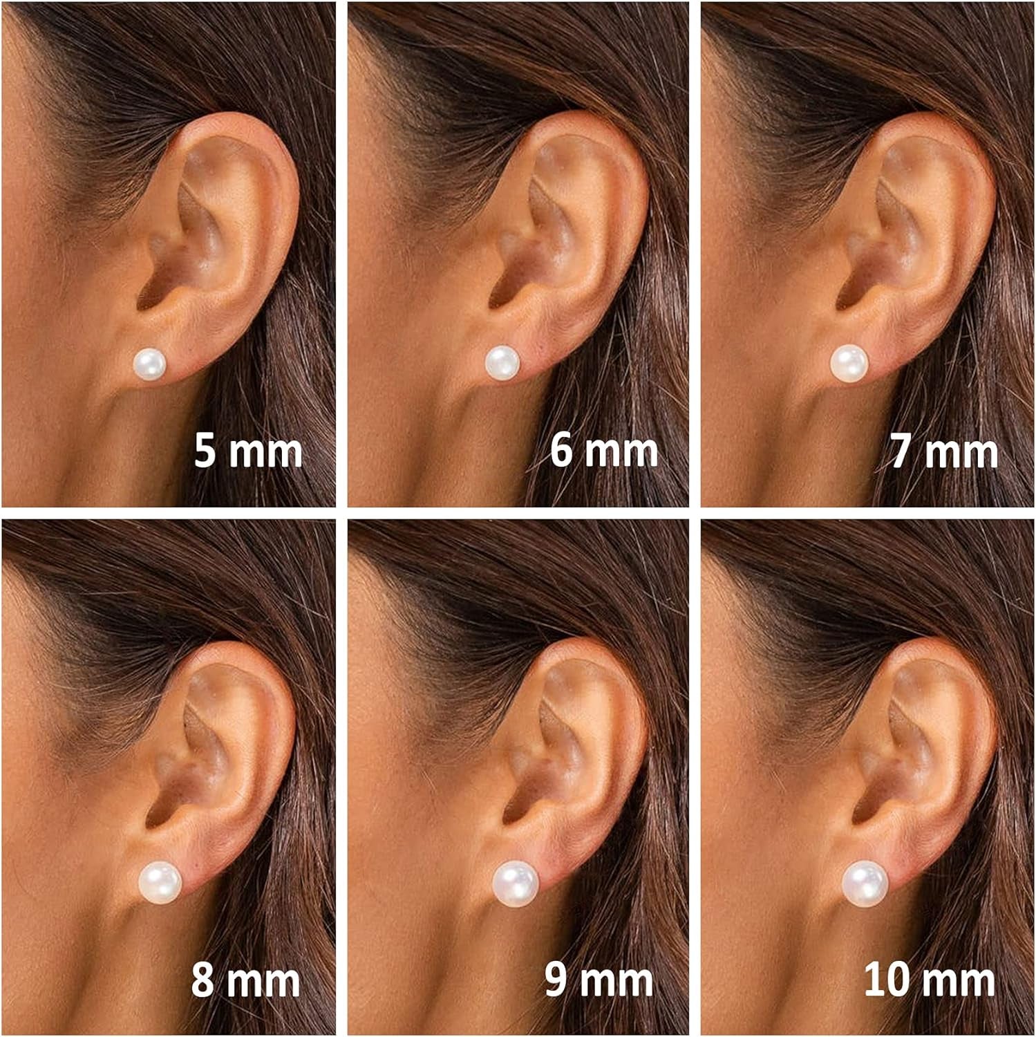 14K Gold Plated 925 Sterling Silver AAA+ Quality Handpicked Freshwater Cultured Stud Pearl Earrings - Trendy Hypoallergenic Jewelry