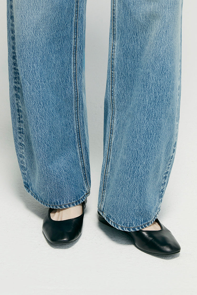 Slope Curve High-Rise Wide-Leg Jeans
