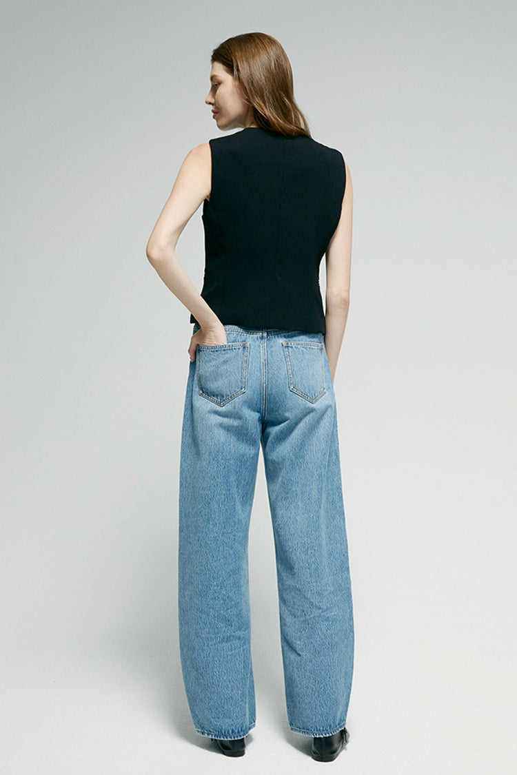 Slope Curve High-Rise Wide-Leg Jeans