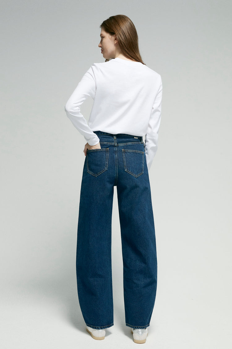 Slope Curve High-Rise Wide-Leg Jeans