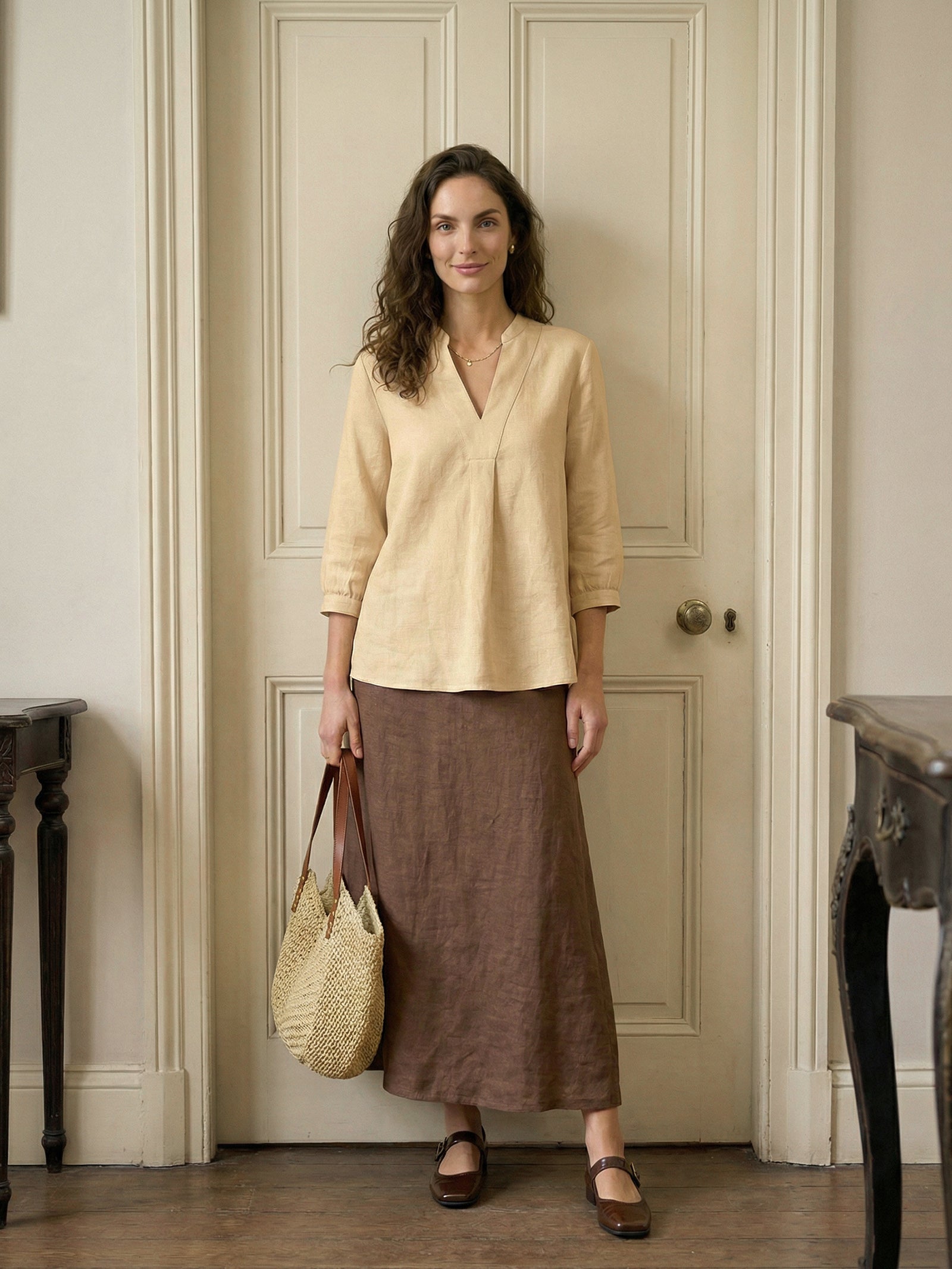 Joanna 100% Linen Shirt Dress – Relaxed Fit