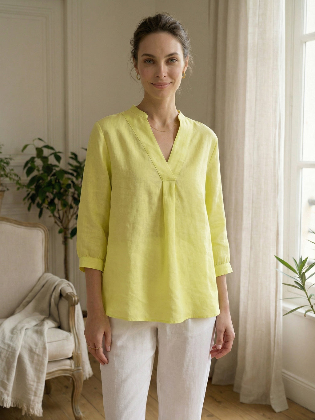 Joanna 100% Linen Shirt Dress – Relaxed Fit