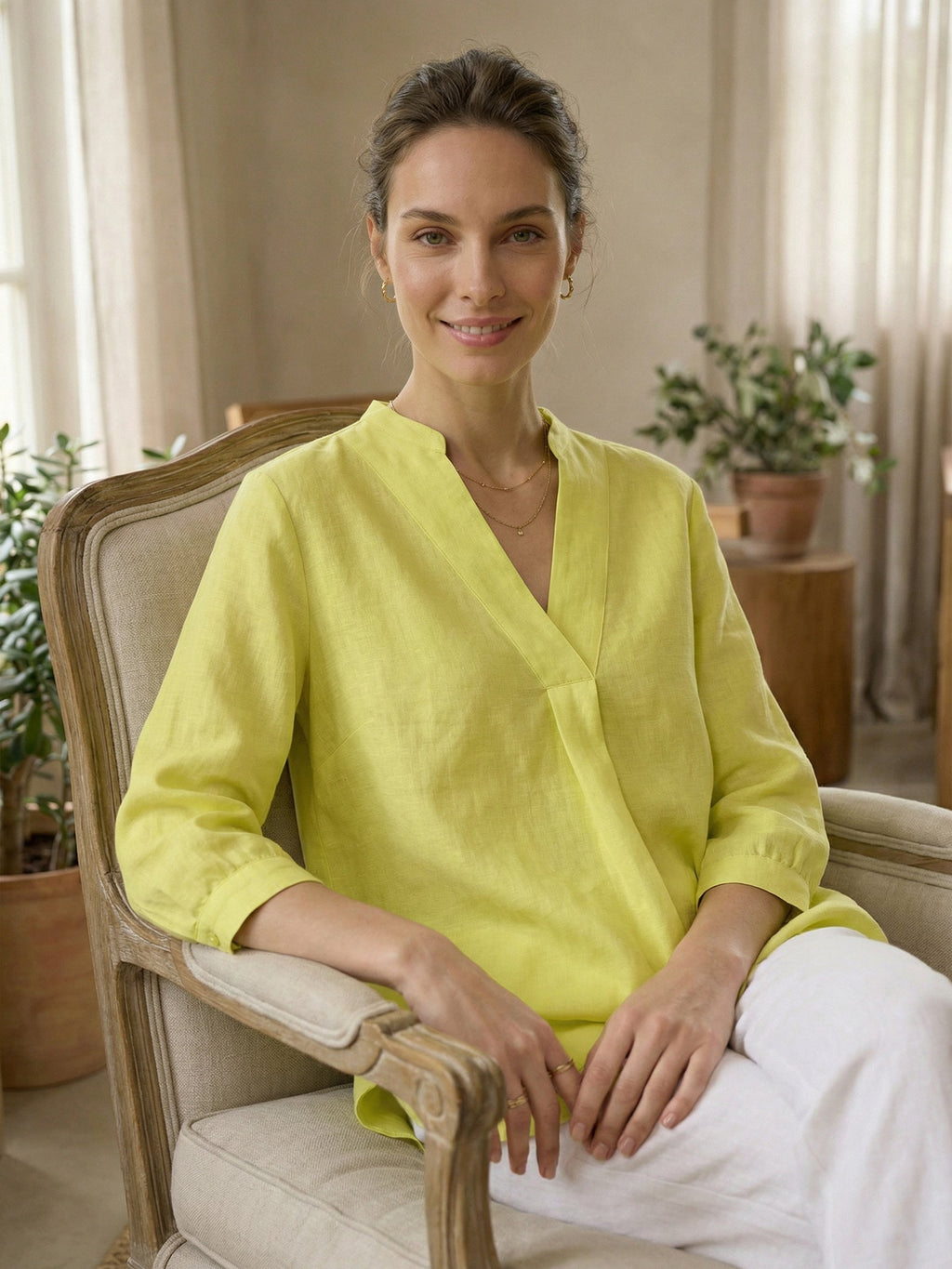 Joanna 100% Linen Shirt Dress – Relaxed Fit