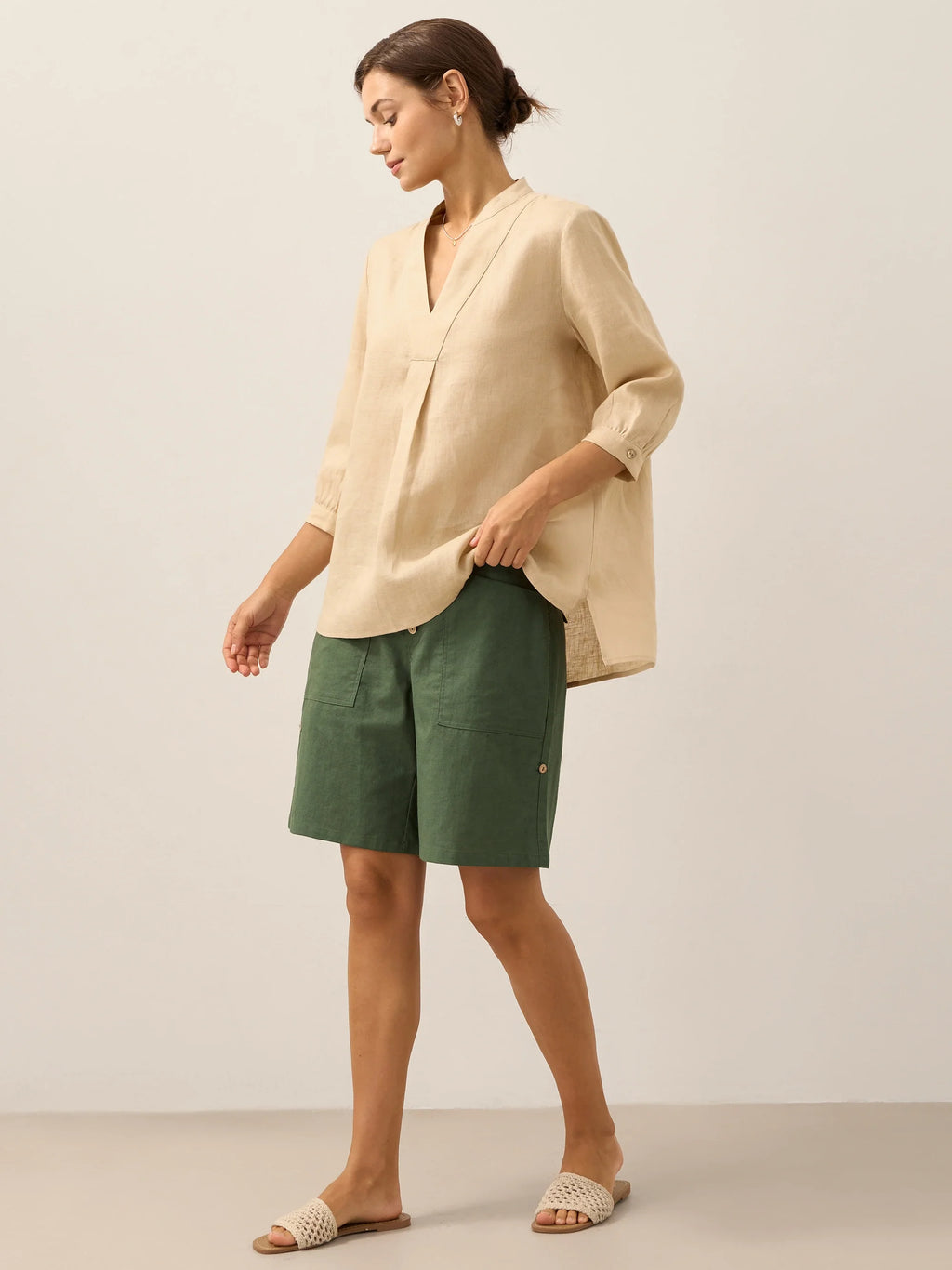 Joanna 100% Linen Shirt Dress – Relaxed Fit