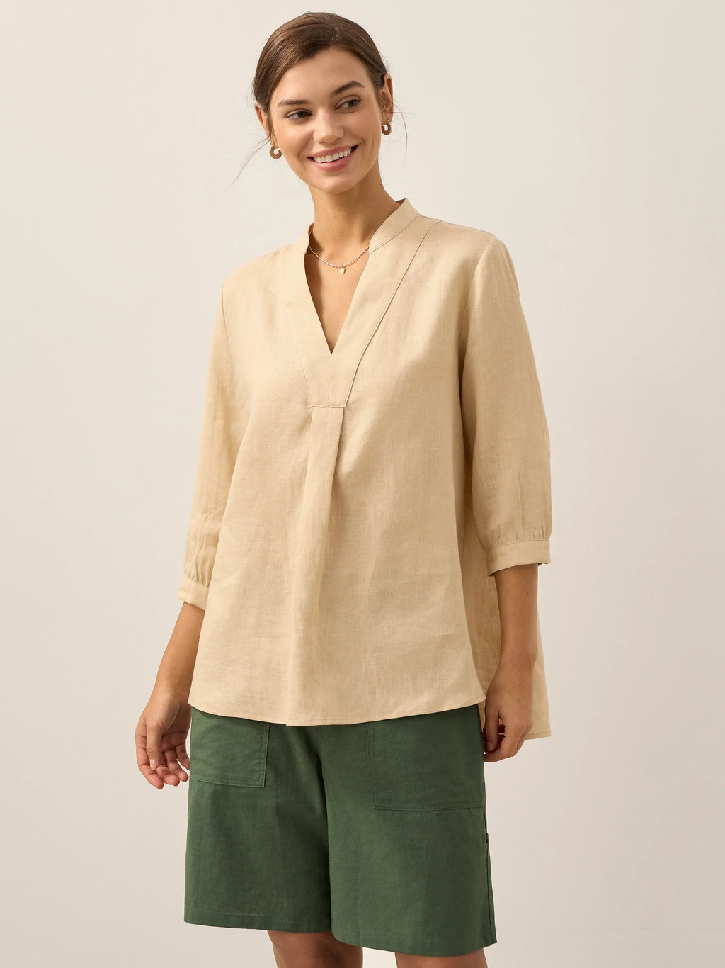 Joanna 100% Linen Shirt Dress – Relaxed Fit