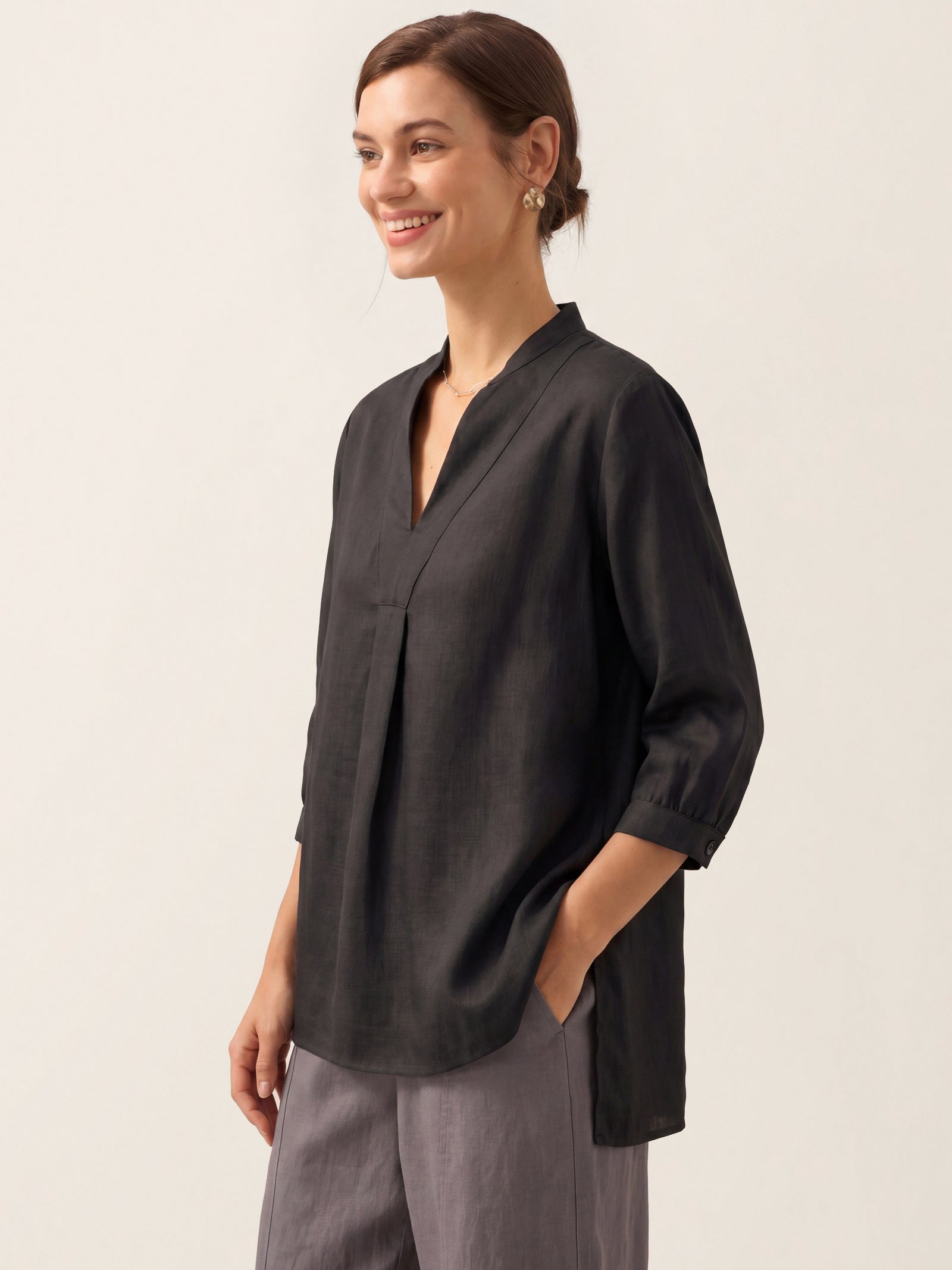 Joanna 100% Linen Shirt Dress – Relaxed Fit