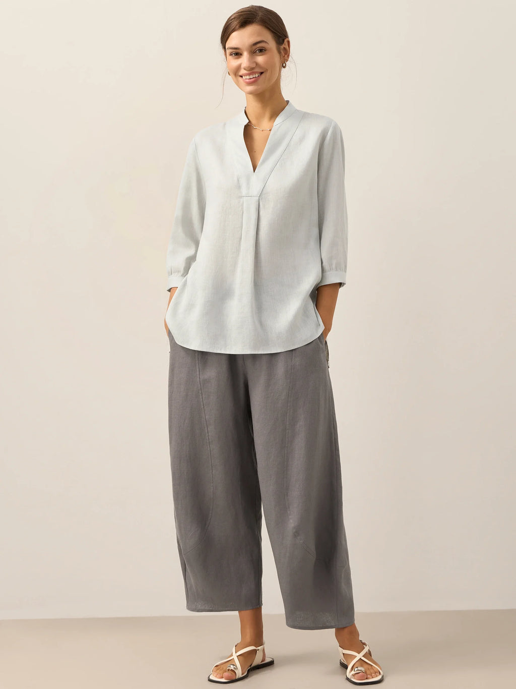 Joanna 100% Linen Shirt Dress – Relaxed Fit