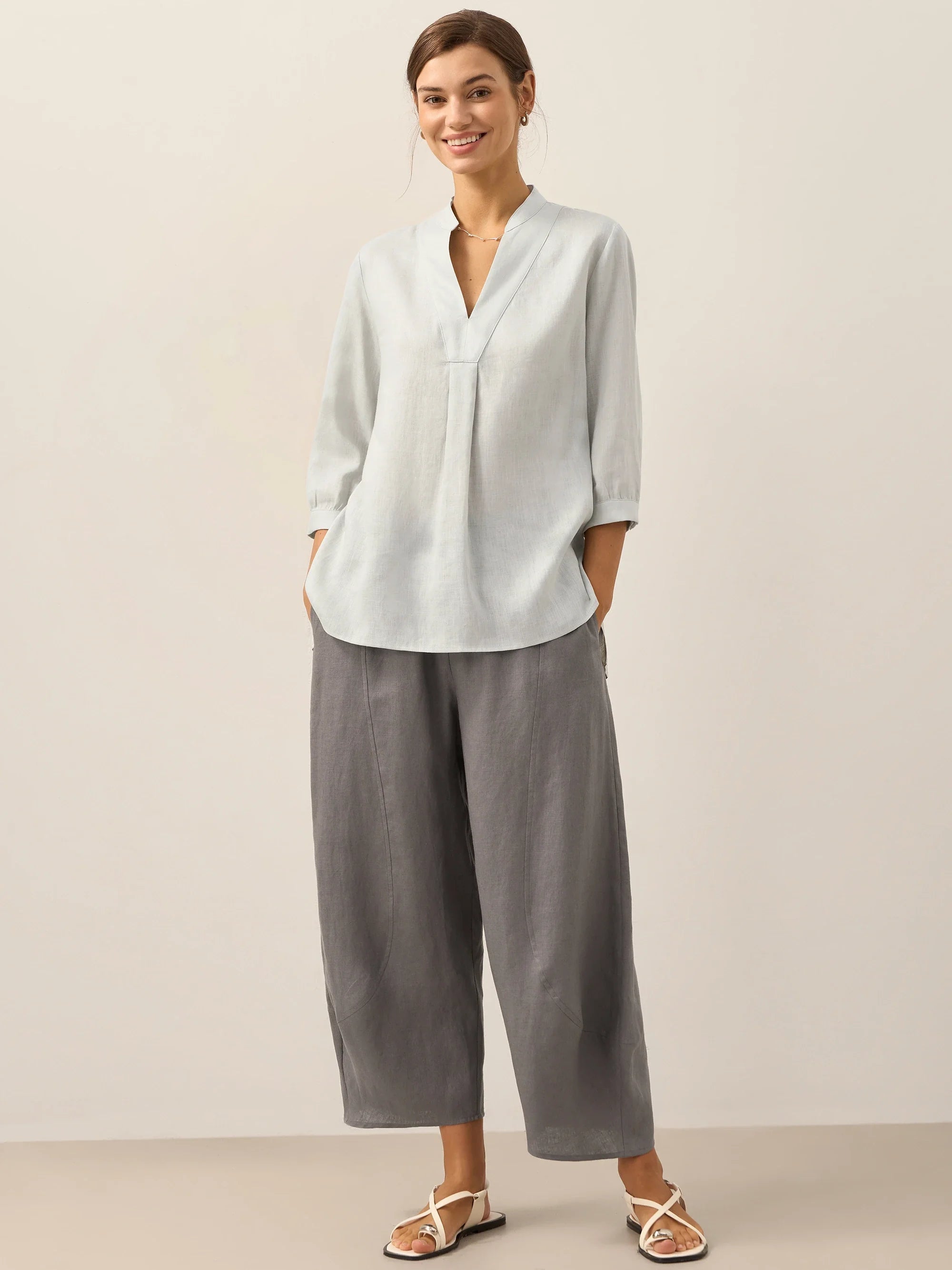 Joanna 100% Linen Shirt Dress – Relaxed Fit