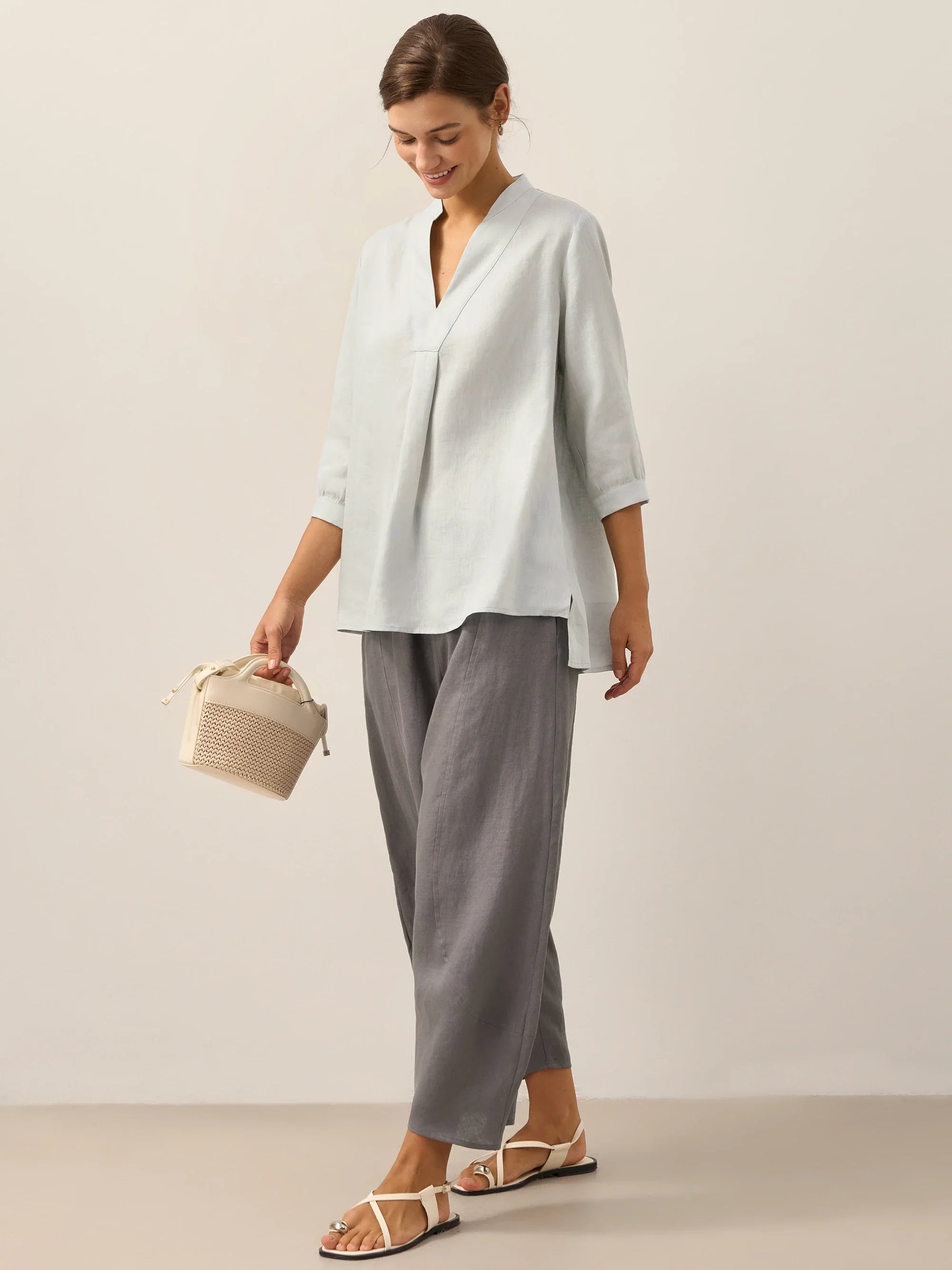Joanna 100% Linen Shirt Dress – Relaxed Fit