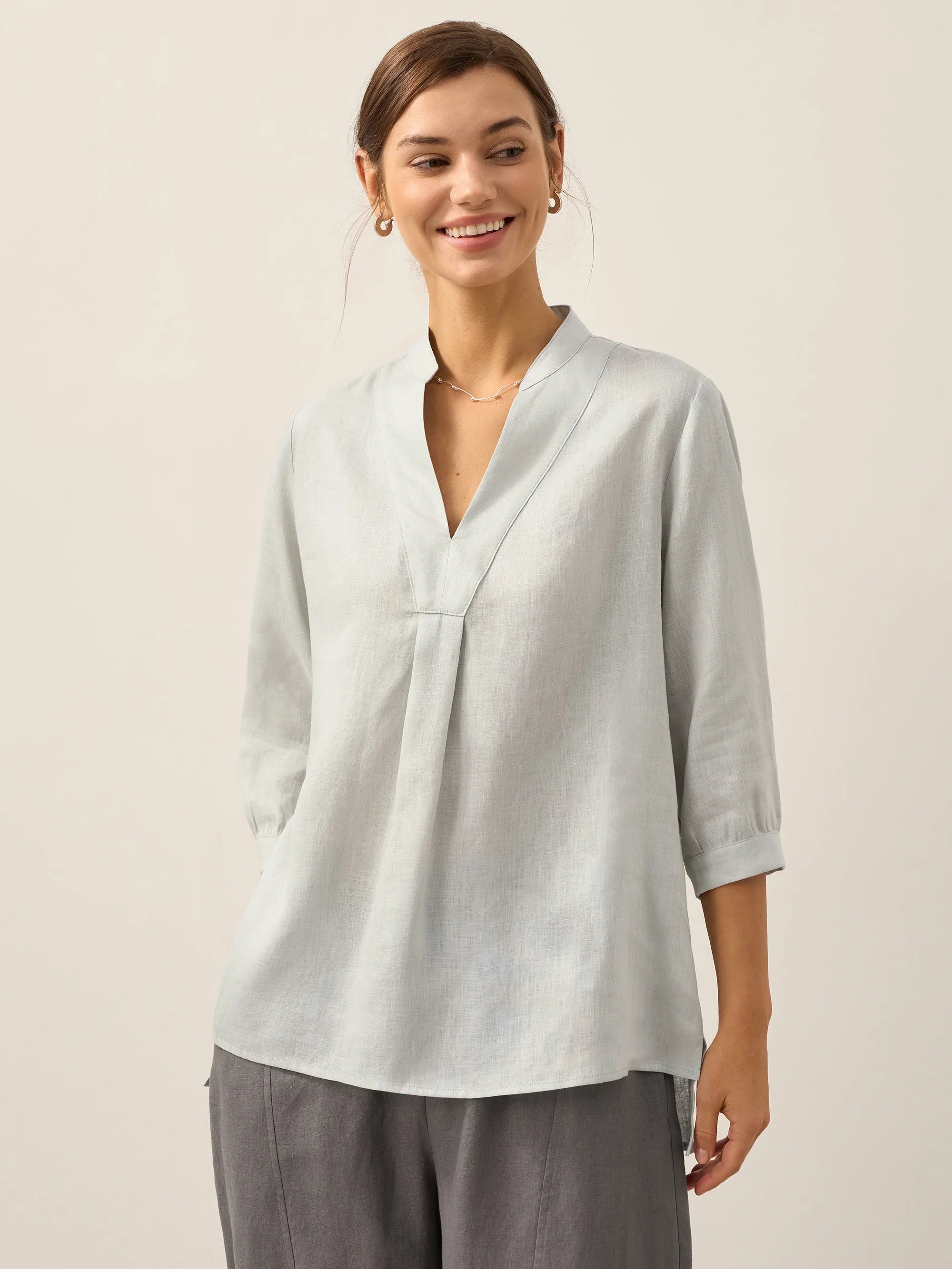 Joanna 100% Linen Shirt Dress – Relaxed Fit