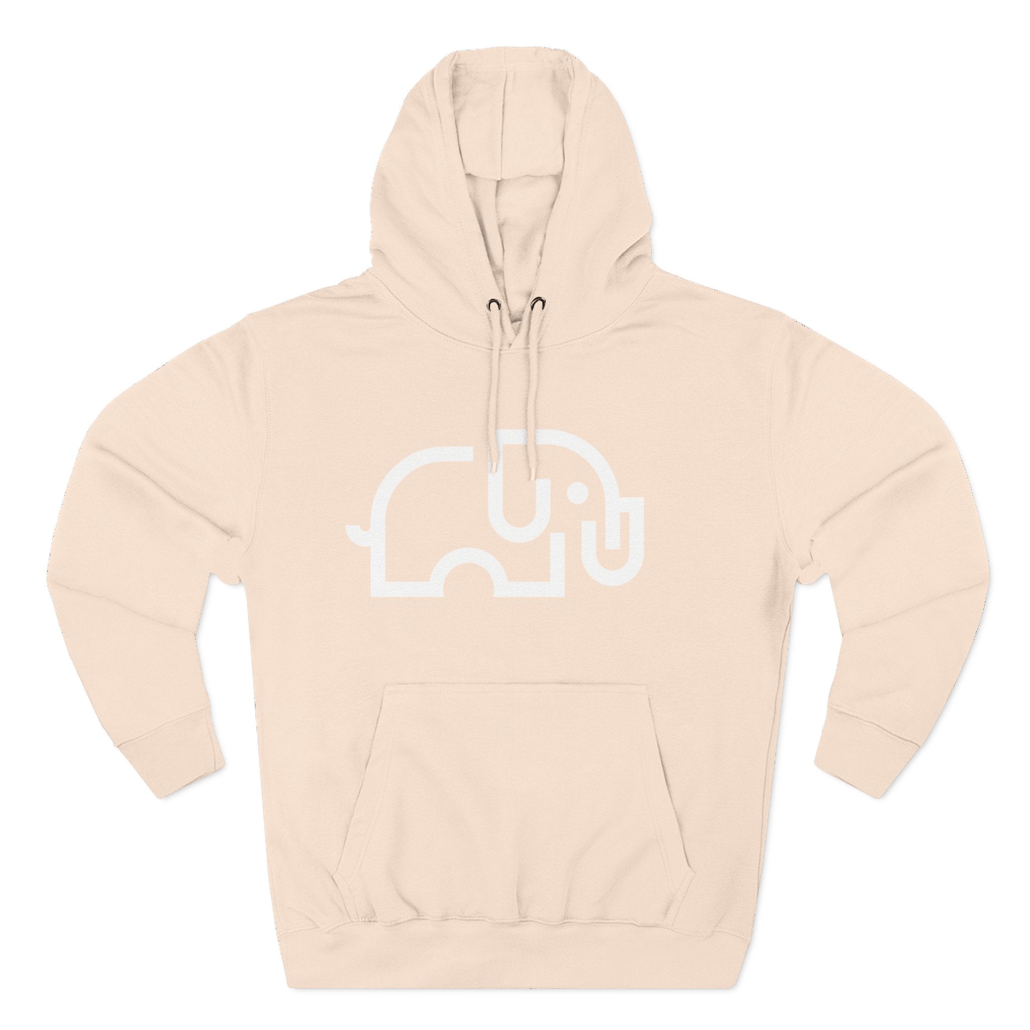Relaxed-fit fleece pullover hoodie in Army Green with kangaroo pocket and adjustable drawstring hood