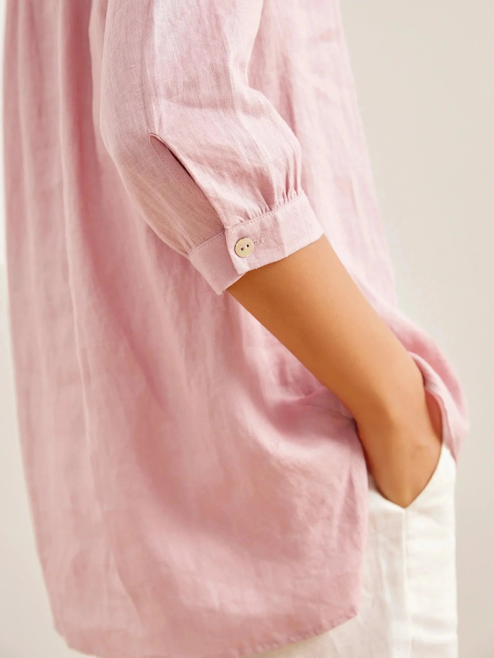 Joanna 100% Linen Shirt Dress – Relaxed Fit