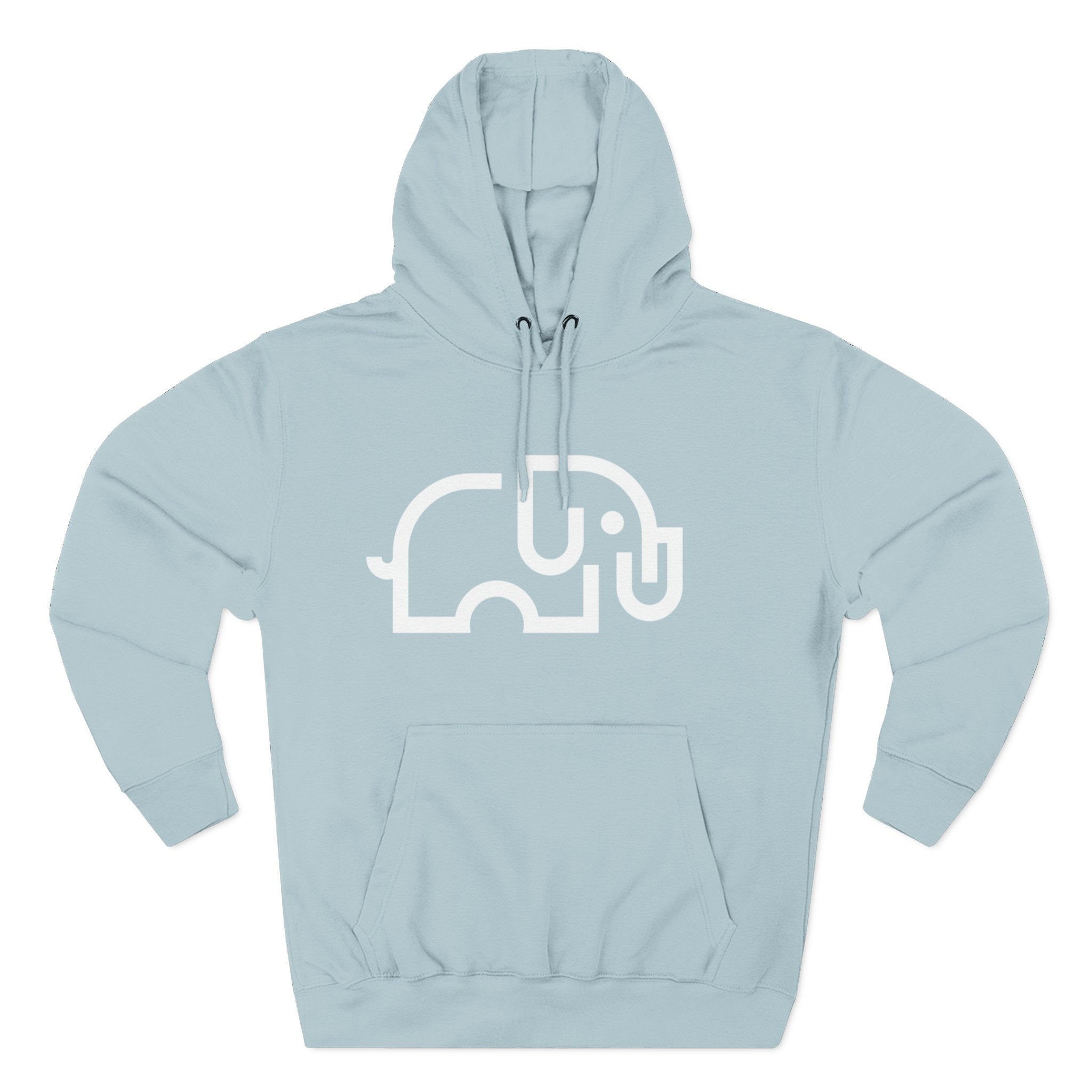 Relaxed-fit fleece pullover hoodie in Army Green with kangaroo pocket and adjustable drawstring hood