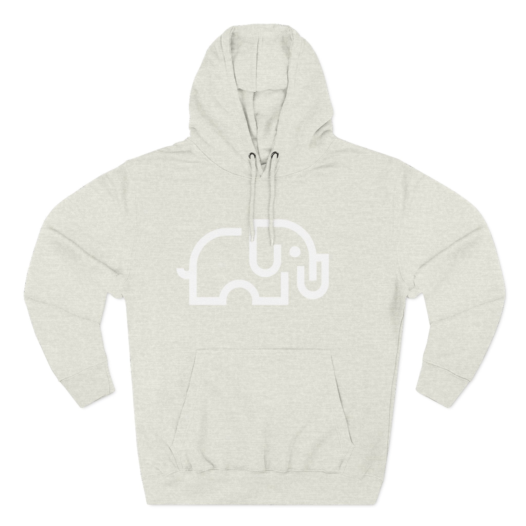 Relaxed-fit fleece pullover hoodie in Army Green with kangaroo pocket and adjustable drawstring hood