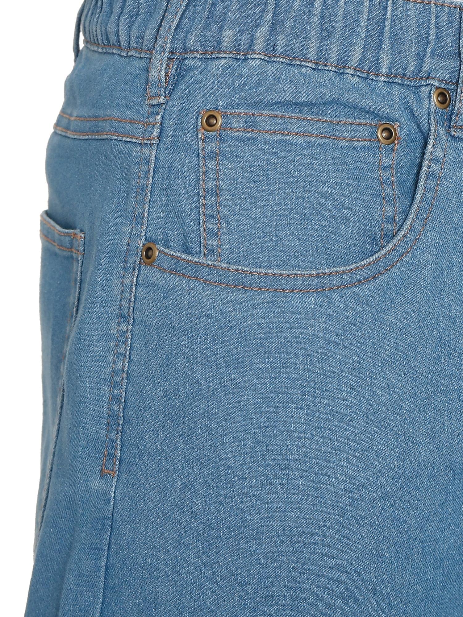 Lightweight Pull-On Jeans – Elastic Waist Denim & Twill