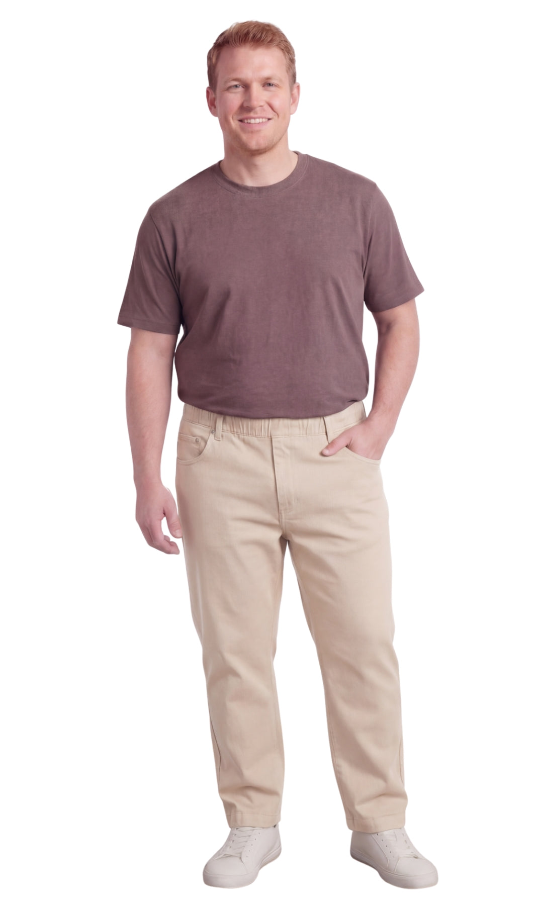 Lightweight Pull-On Jeans – Elastic Waist Denim & Twill