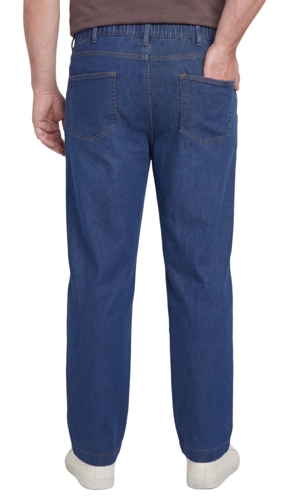 Lightweight Pull-On Jeans – Elastic Waist Denim & Twill