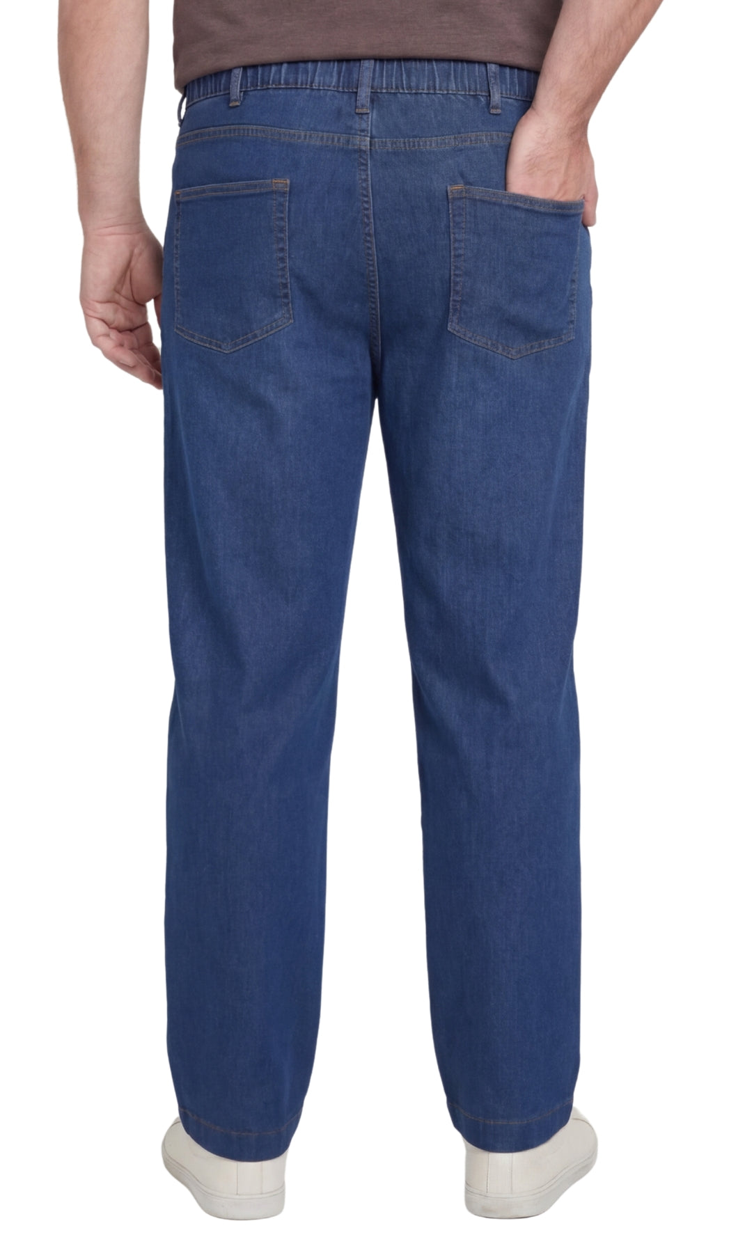 Lightweight Pull-On Jeans – Elastic Waist Denim & Twill