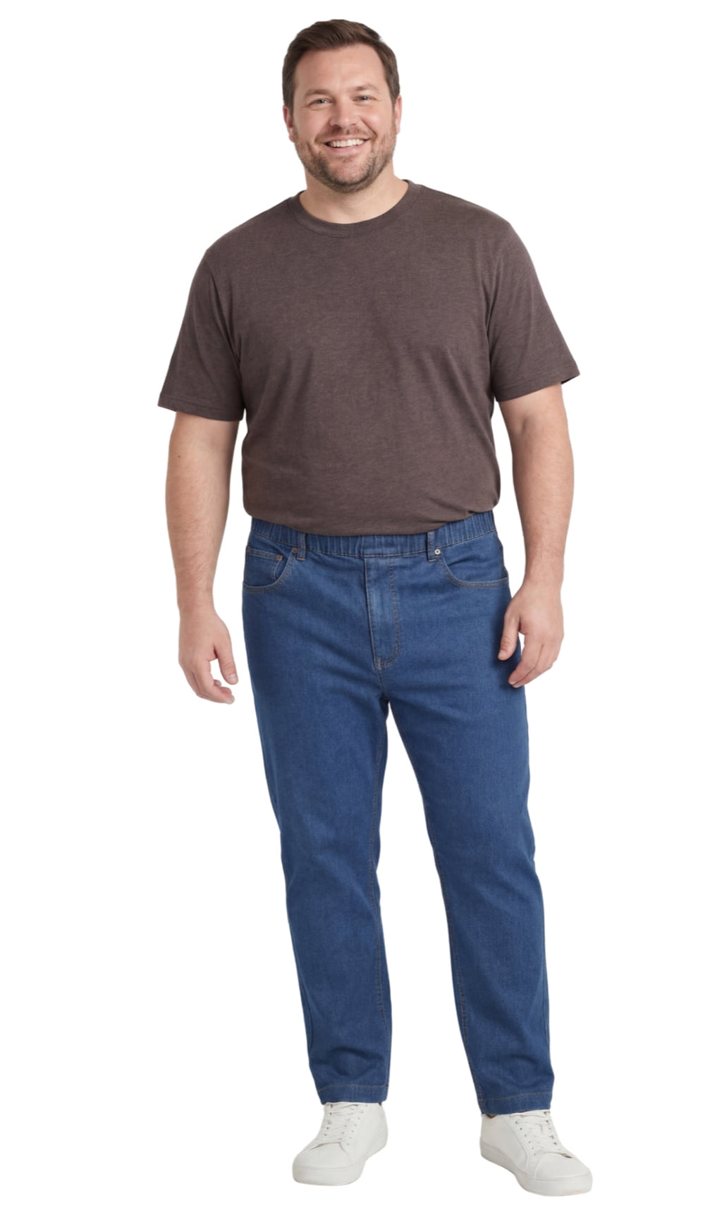 Lightweight Pull-On Jeans – Elastic Waist Denim & Twill