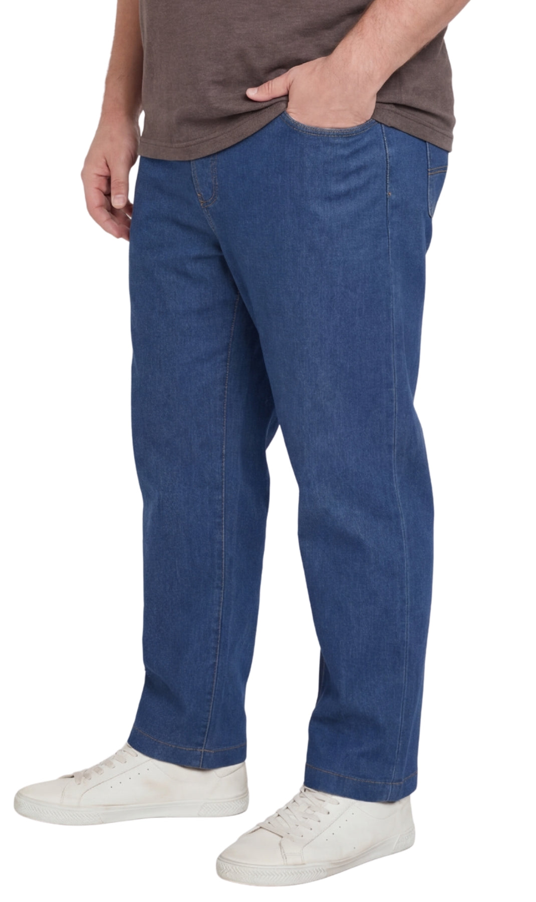 Lightweight Pull-On Jeans – Elastic Waist Denim & Twill