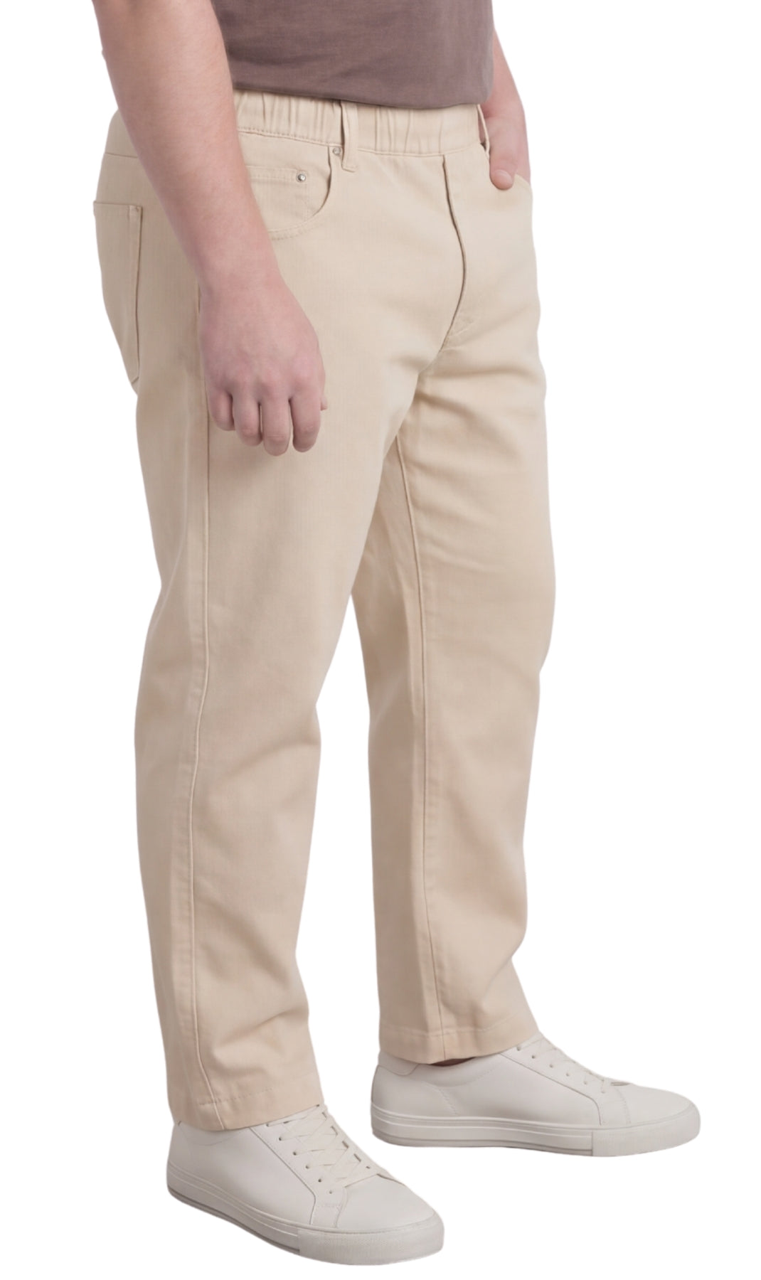 Lightweight Pull-On Jeans – Elastic Waist Denim & Twill