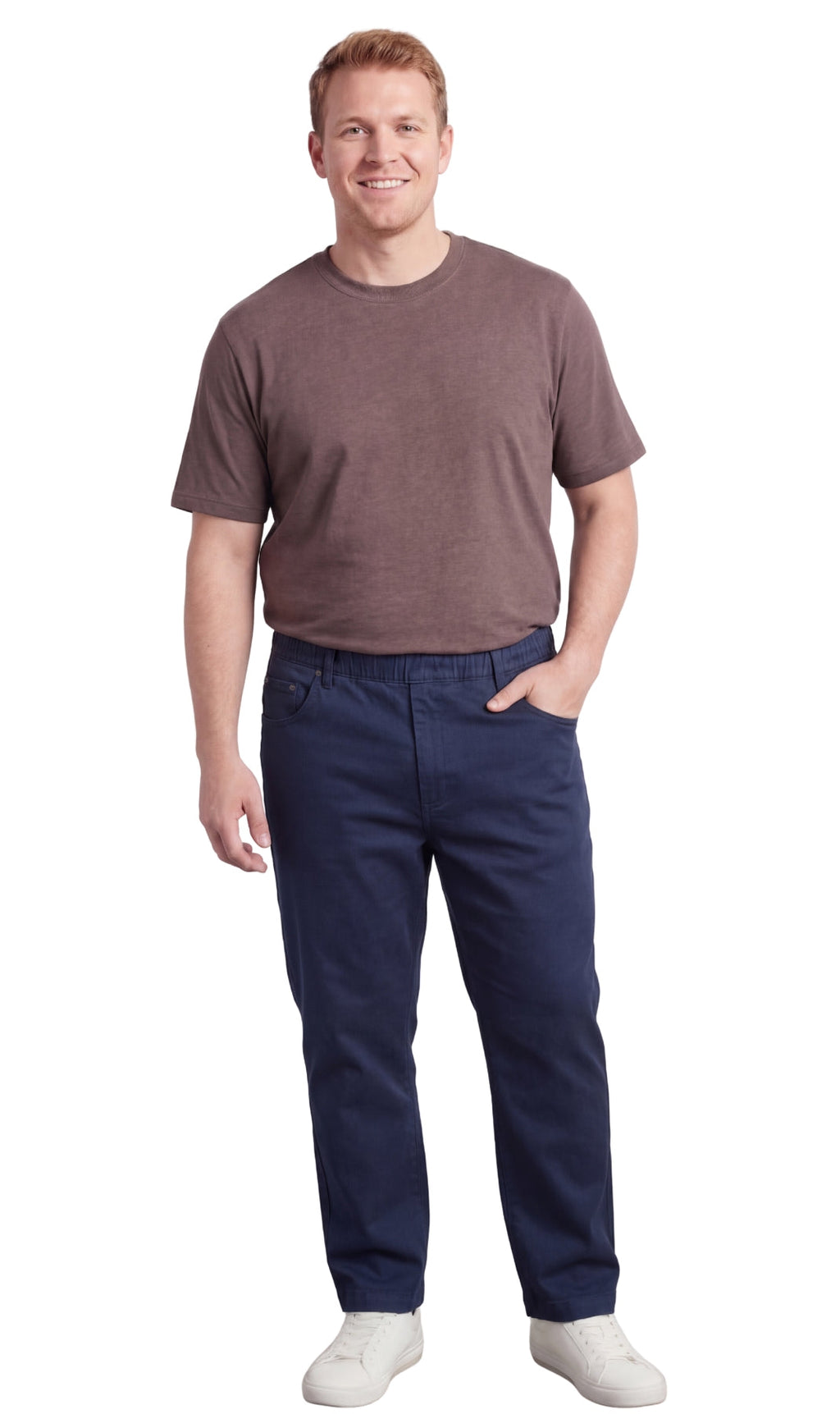 Lightweight Pull-On Jeans – Elastic Waist Denim & Twill