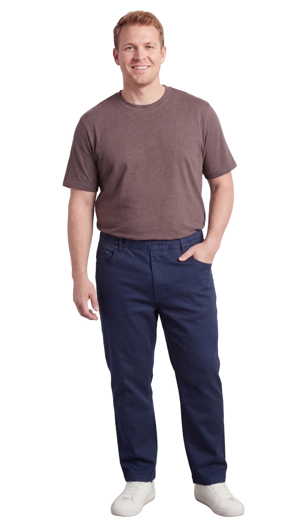 Lightweight Pull-On Jeans – Elastic Waist Denim & Twill