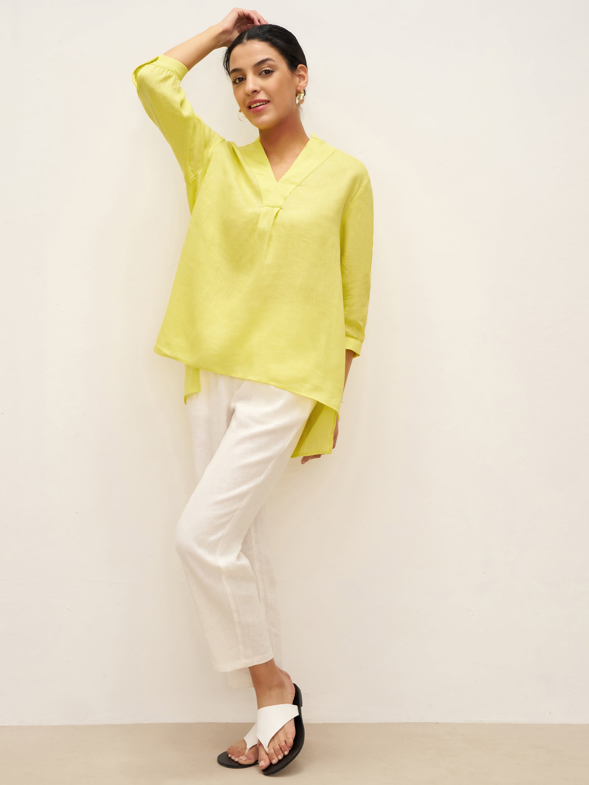Joanna 100% Linen Shirt Dress – Relaxed Fit