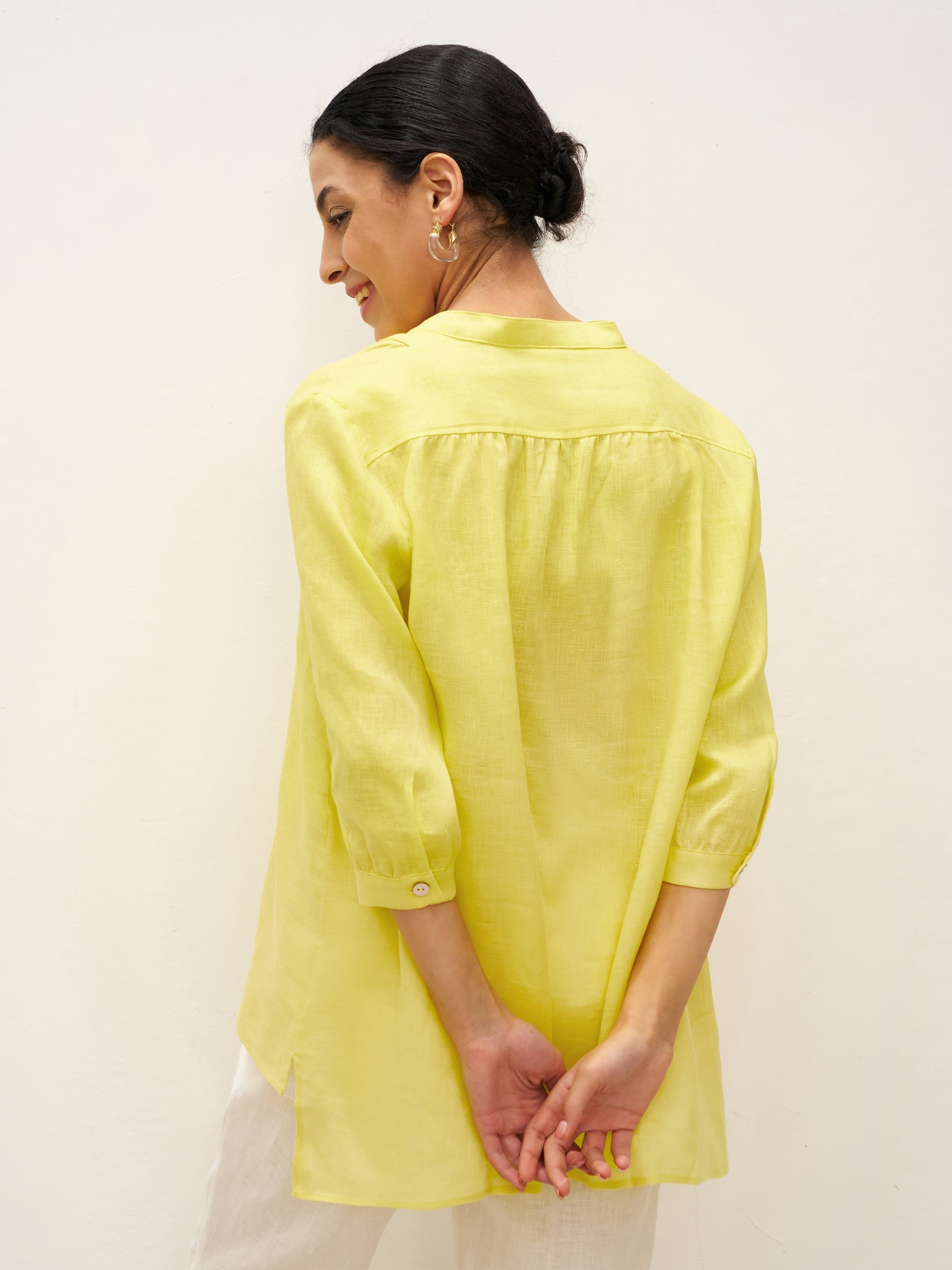 Joanna 100% Linen Shirt Dress – Relaxed Fit