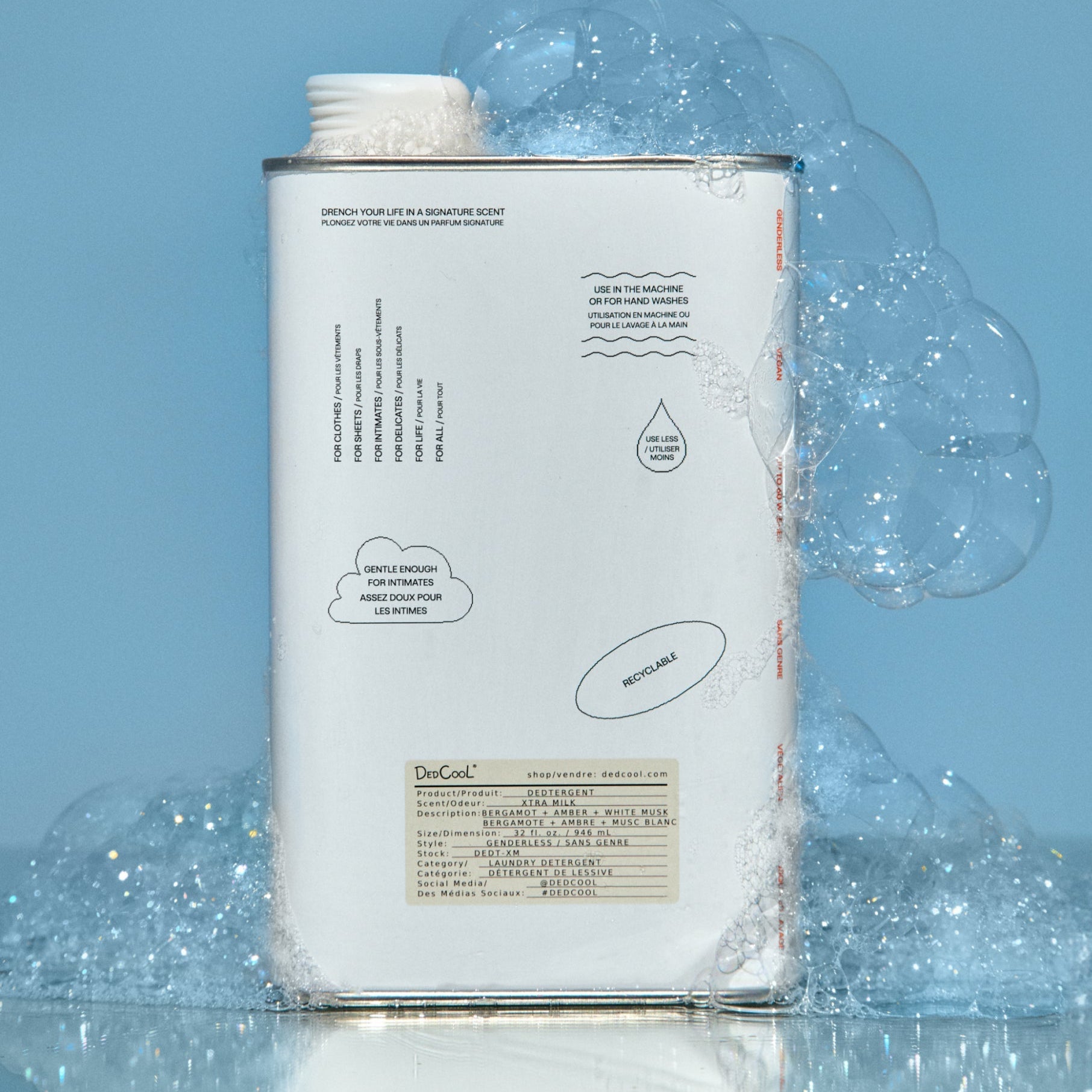 DedCool (Almost) Everything Set bundle with fragrance bottle, travel spray, detergent, room spray, and dryer sheets arranged together