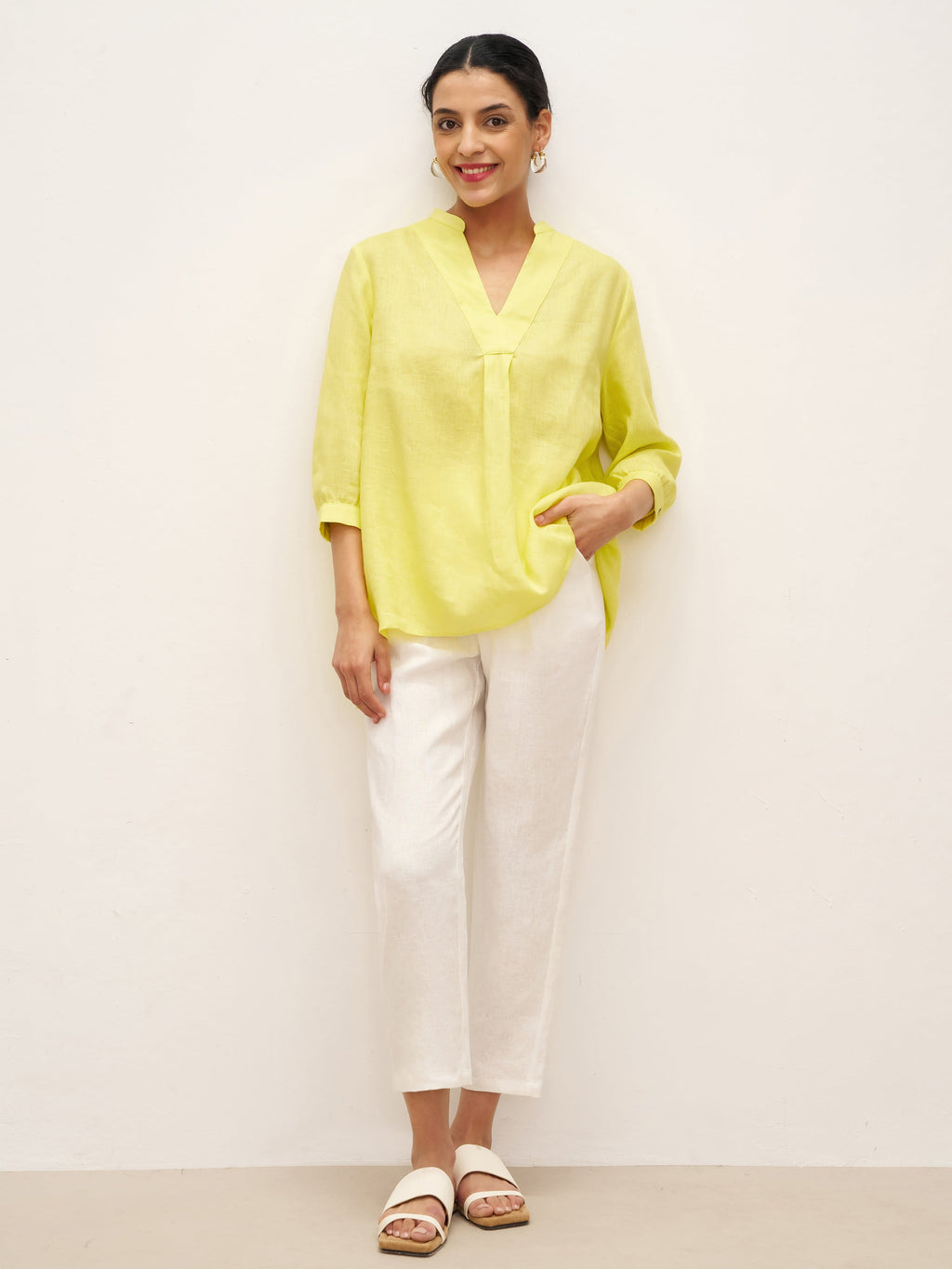 Joanna 100% Linen Shirt Dress – Relaxed Fit