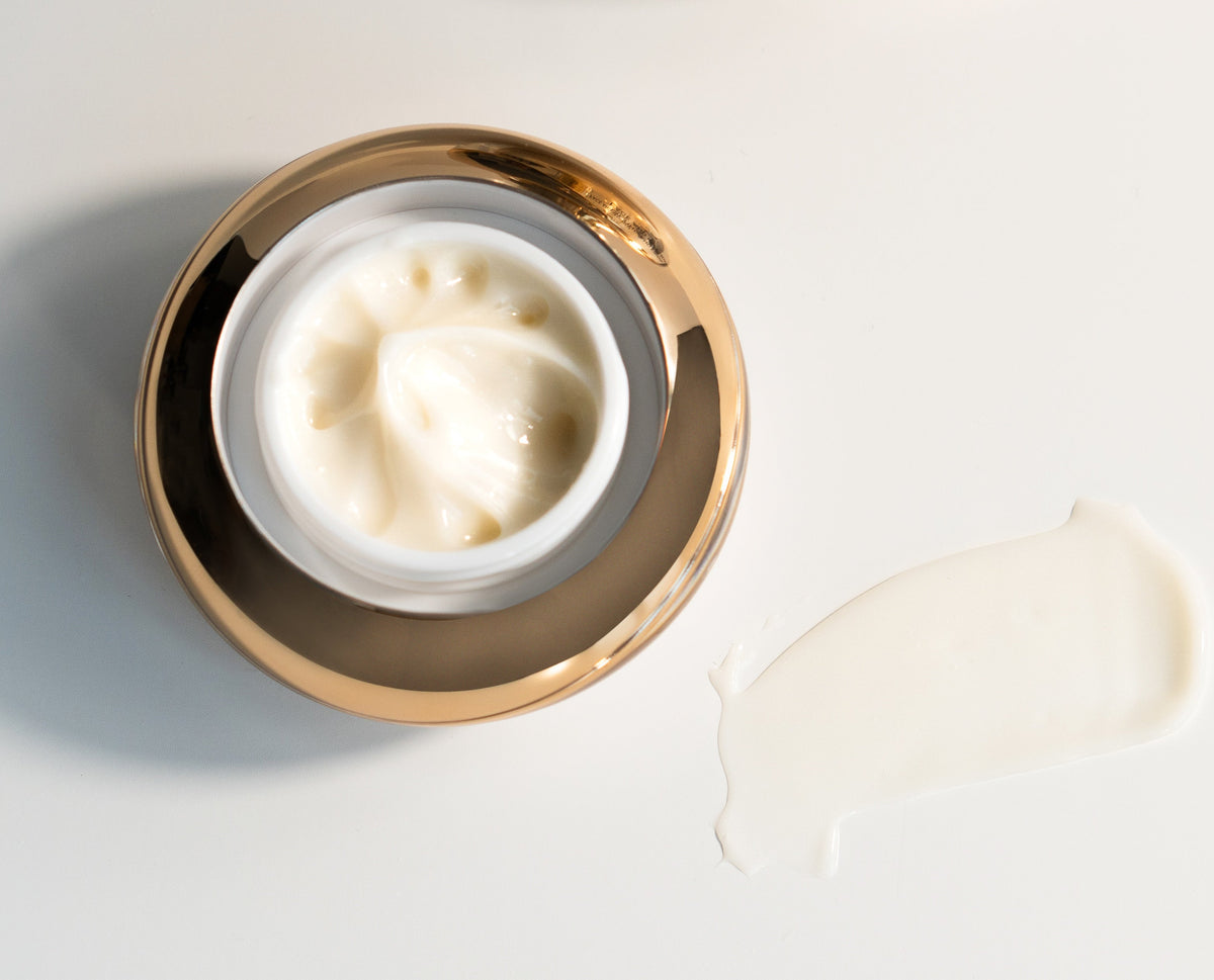 EpiLynx peptide eye cream tube on a clean white surface, hypoallergenic vegan under-eye treatment