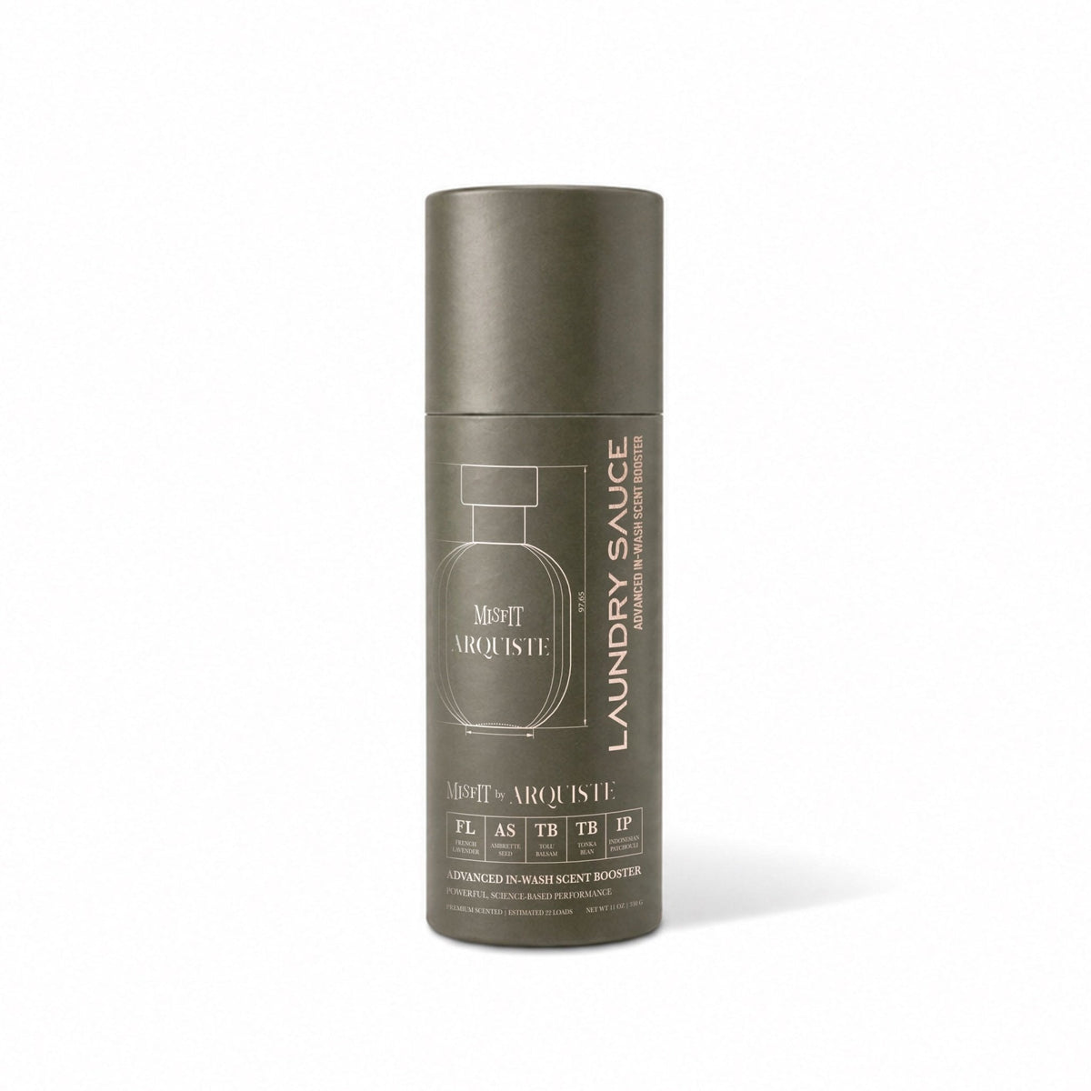 Laundry Sauce Advanced In-Wash Laundry Scent Booster Beads in an 11 oz cylinder