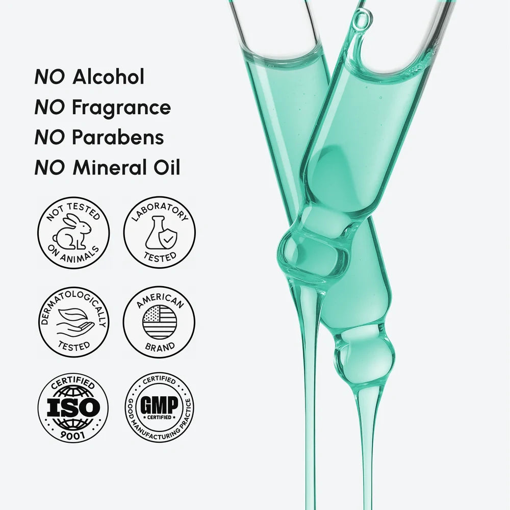Marée azelaic acid serum bottle against a clean neutral background, a lightweight redness-soothing treatment for sensitive skin