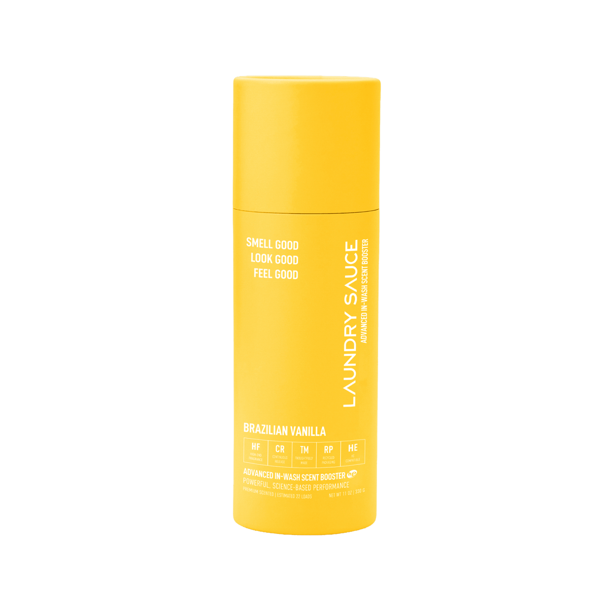 Laundry Sauce Advanced In-Wash Laundry Scent Booster Beads in an 11 oz cylinder