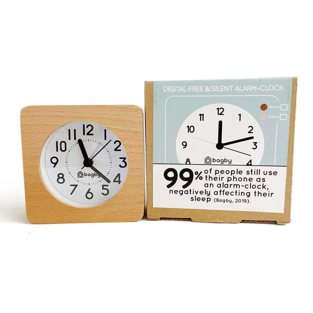 Bagby Classic Silent Analog Alarm Clock