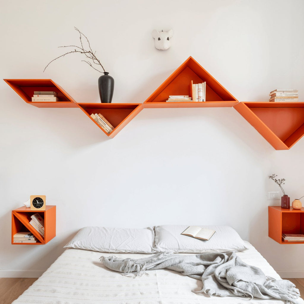 Bagby Minimalist analog alarm clock with solid wood frame and number-free dial on a nightstand