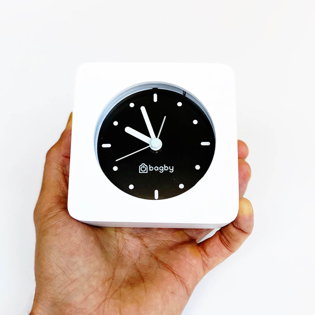 Bagby Minimalist Silent Alarm Clock – Wood Frame