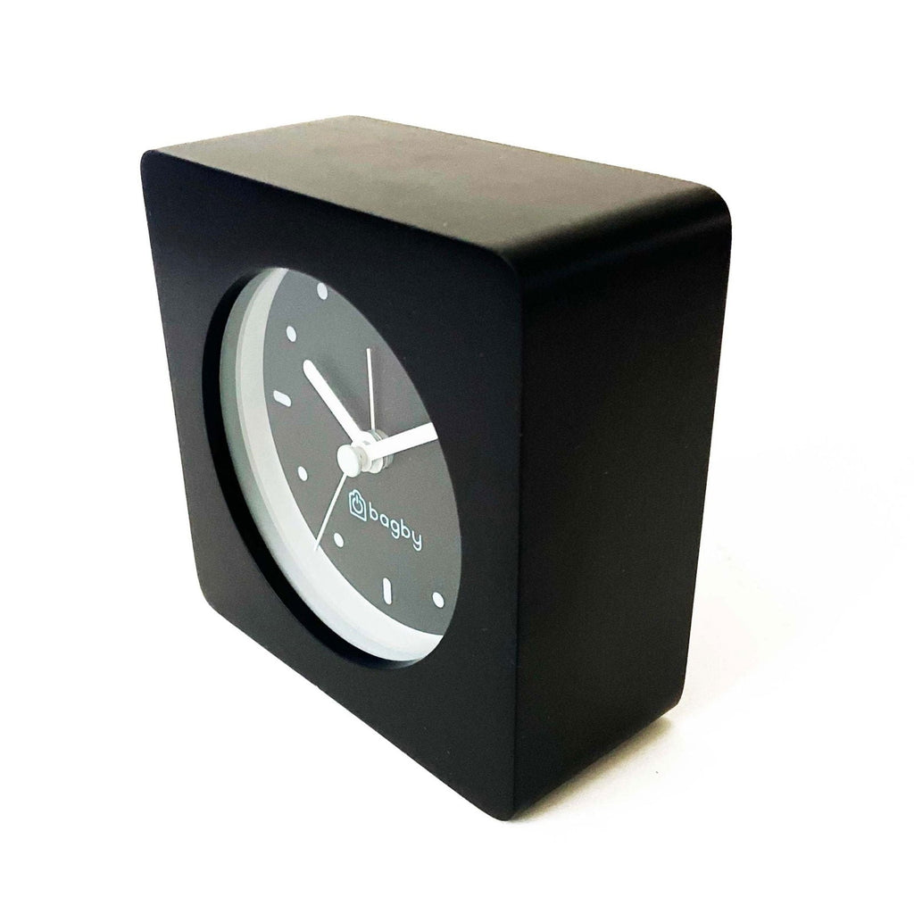 Bagby Minimalist Silent Alarm Clock – Wood Frame
