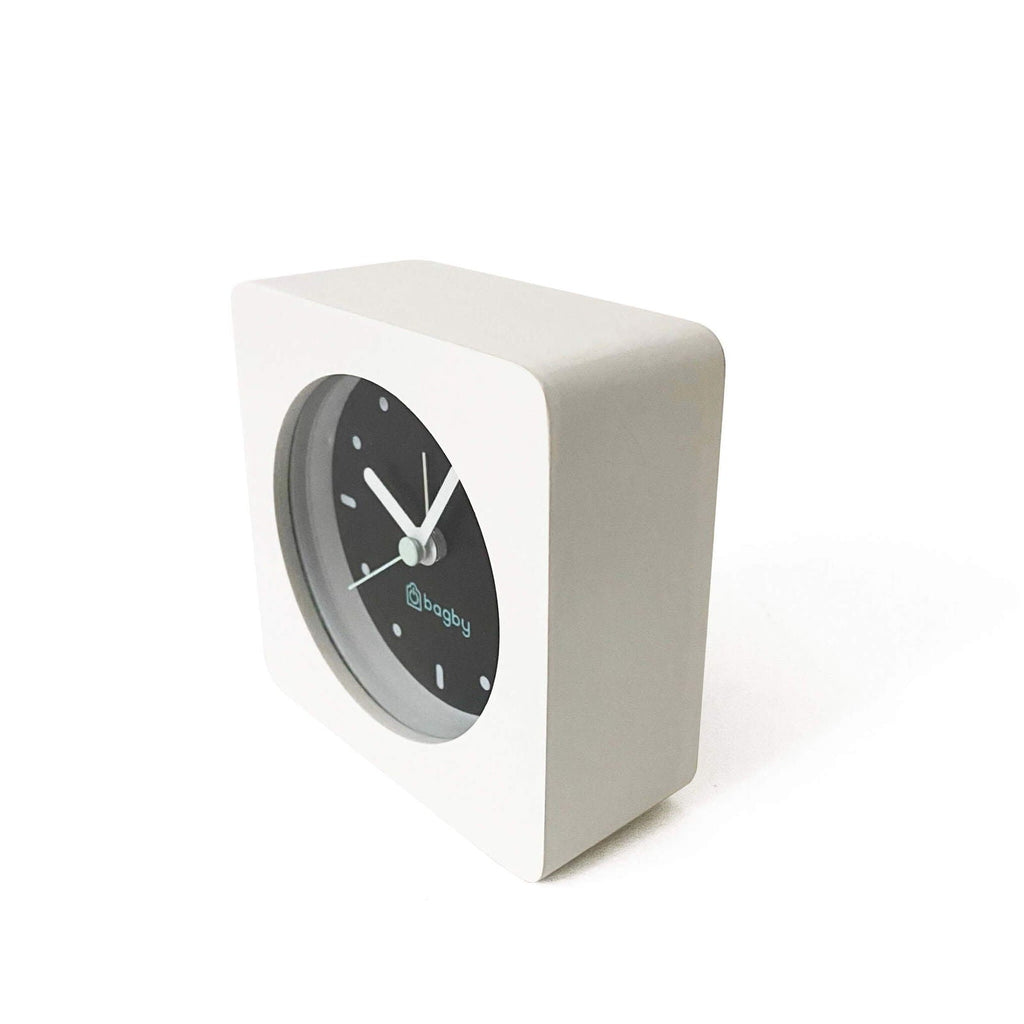 Bagby Minimalist Silent Alarm Clock – Wood Frame