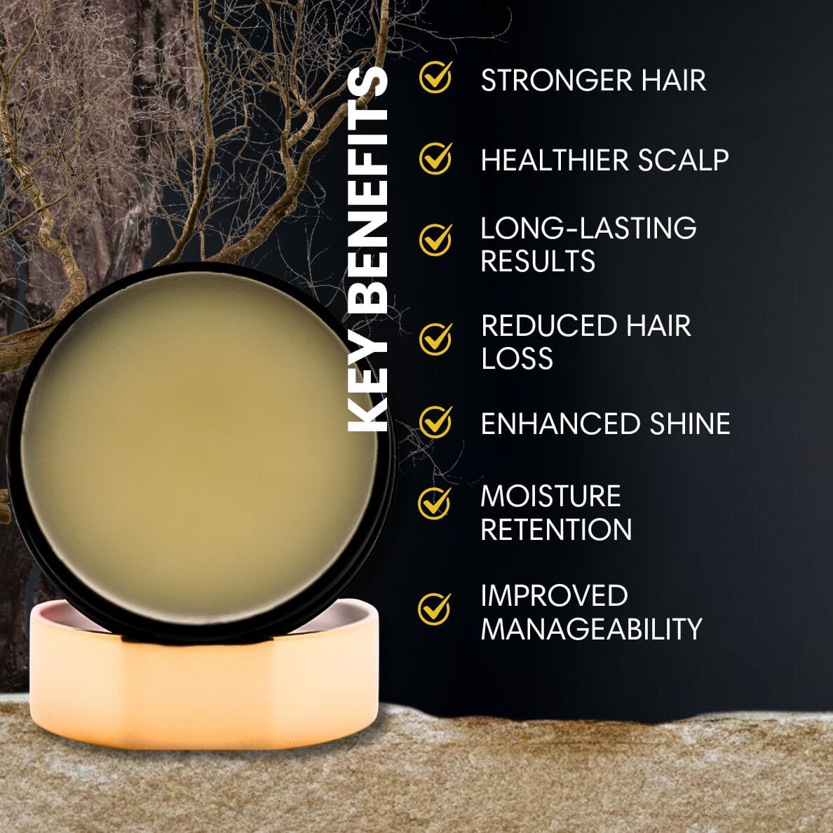 Jar of 26 King Wavy Merch pomade with natural oil ingredients for 360 waves and scalp care