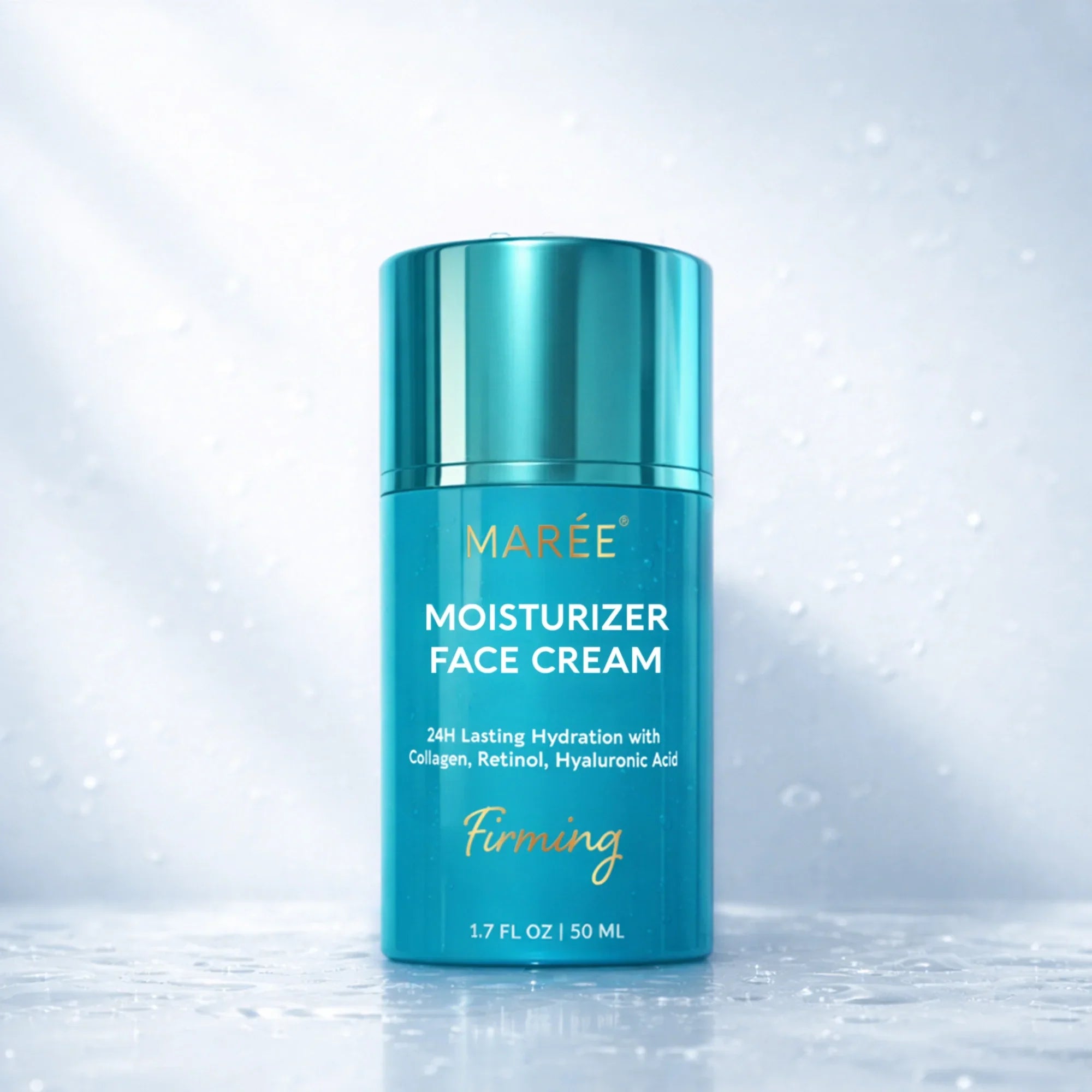 Marée Collagen Face Cream jar with lightweight deep-moisture formula for plump, lifted skin
