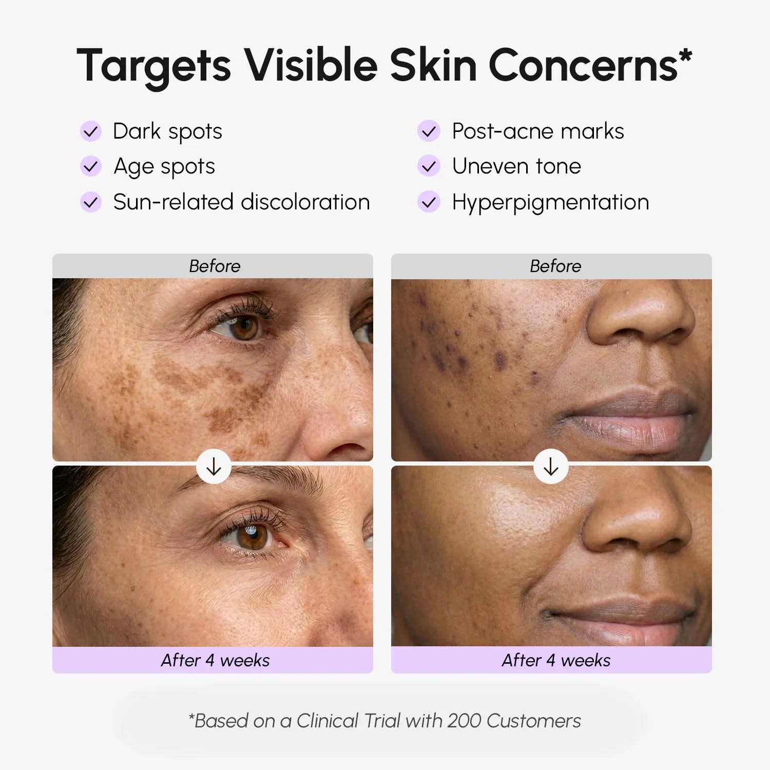 Marée dark spot correcting serum bottle on a clean surface, face and body brightening treatment with Tranexamic Acid and Vitamin C