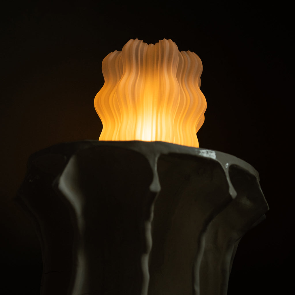 Mini Wavy Cordless Sculptural Table Lamp