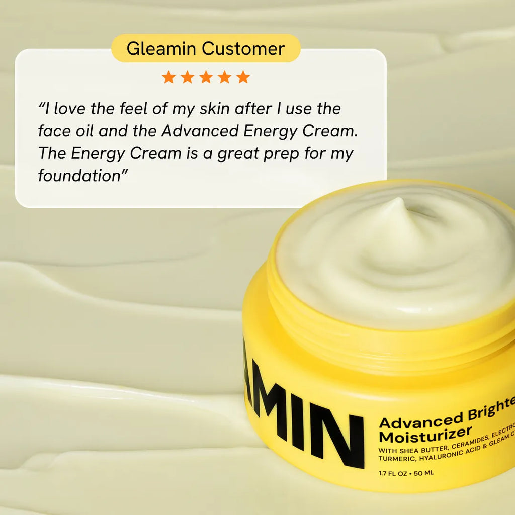 Advanced brightening daily moisturizer with Vitamin C and Hyaluronic Acid in minimalist packaging