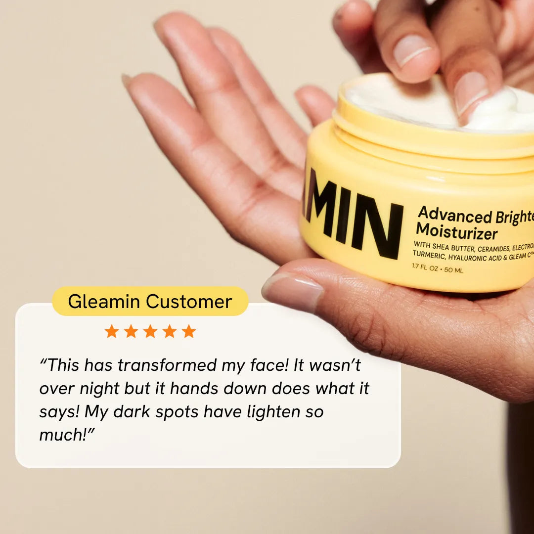 Advanced brightening daily moisturizer with Vitamin C and Hyaluronic Acid in minimalist packaging