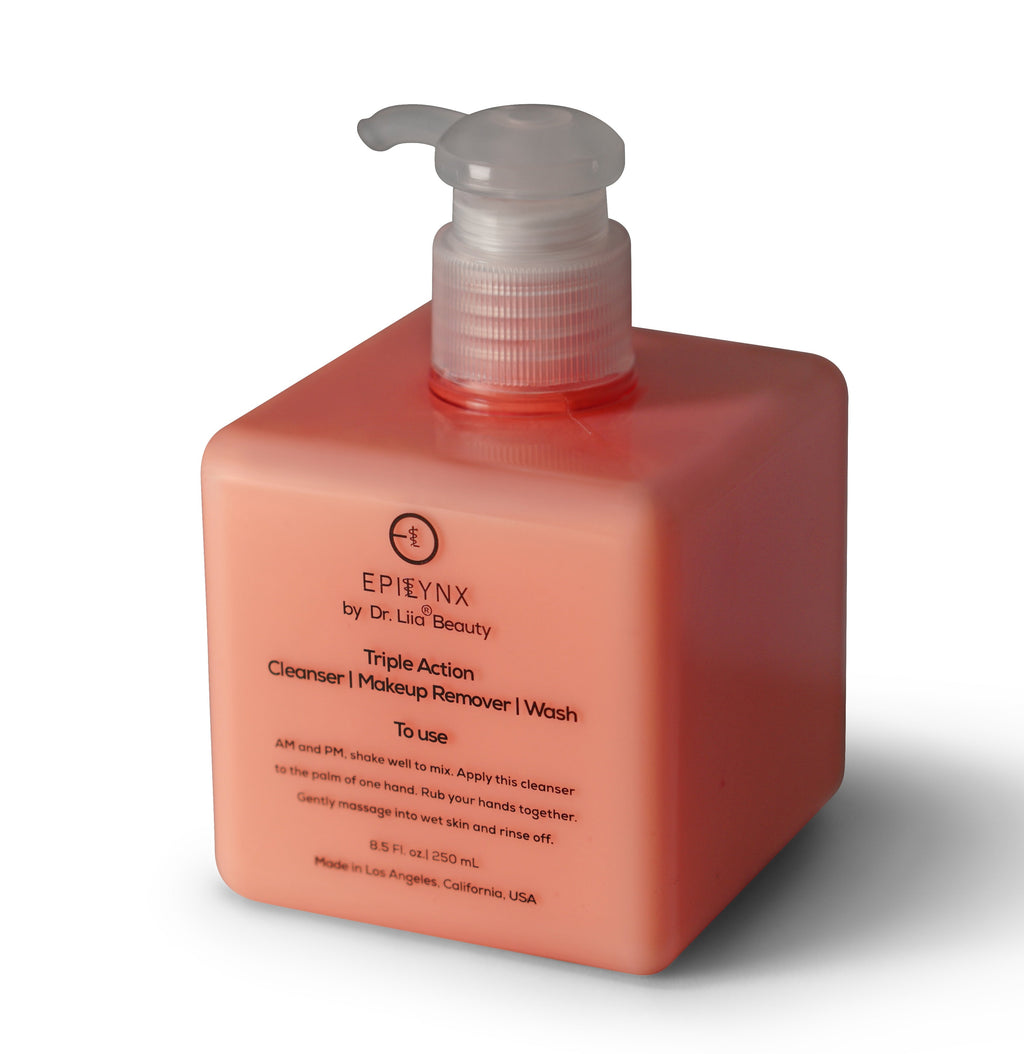 EpiLynx hydrating aloe and cucumber seed oil face wash bottle for sensitive and dry skin