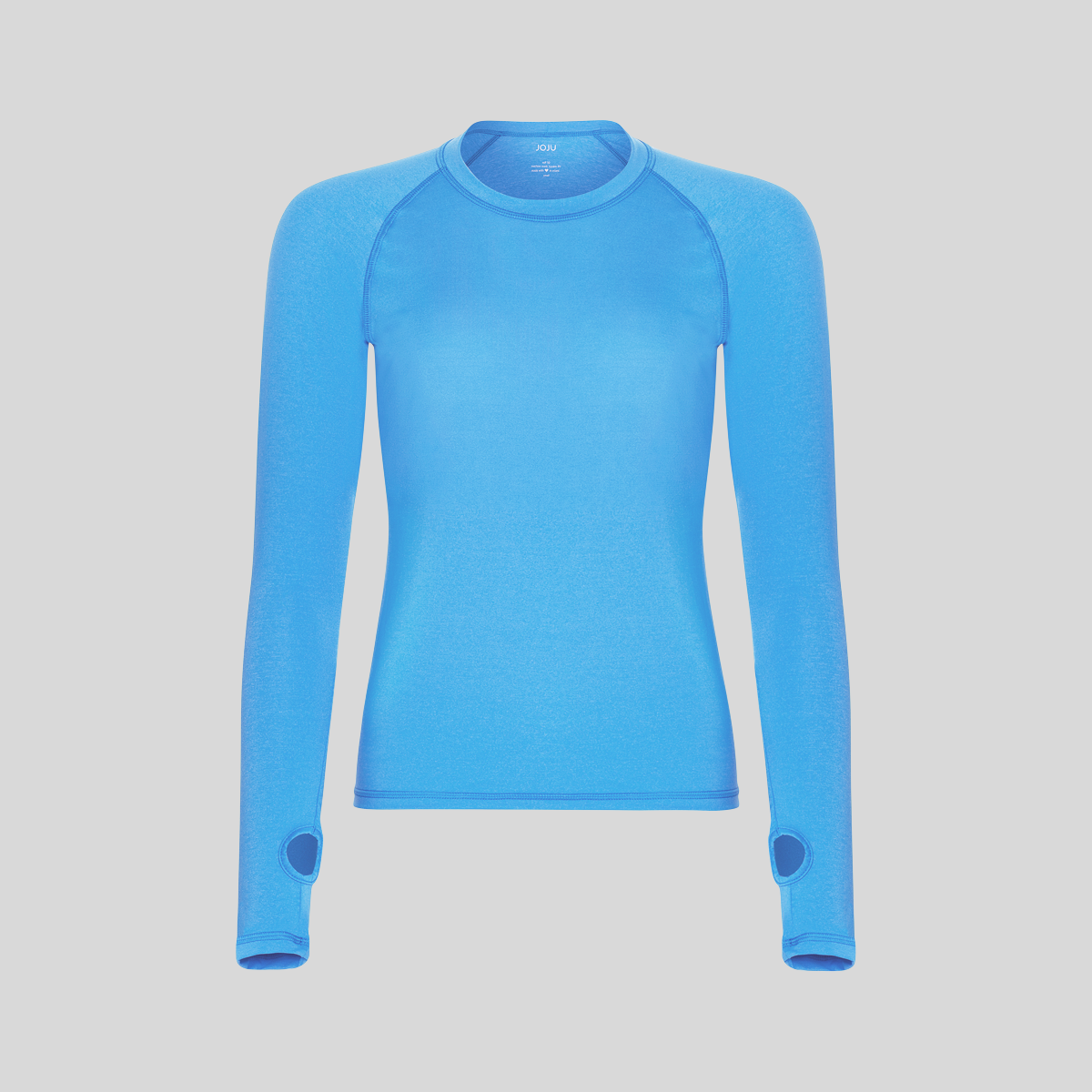 Women's long-sleeve UPF 50+ sun shirt in lightweight Italian fabric with thumbholes, shown from front
