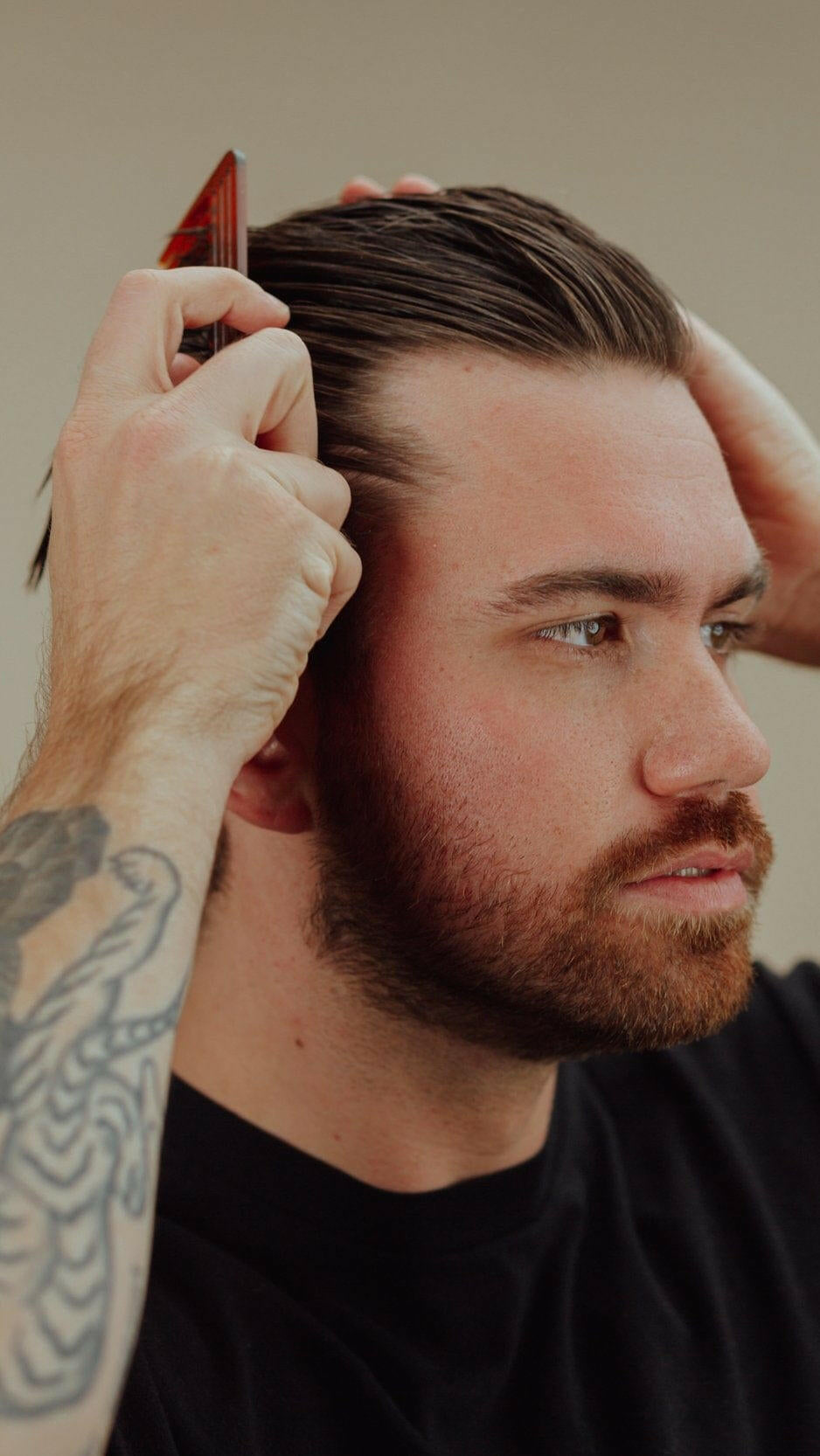 Firsthand Supply All-Purpose Pomade 3 oz jar on a neutral surface, low-shine strong-hold hair pomade