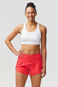 Sheva High-Rise Running Shorts with Zip Pocket